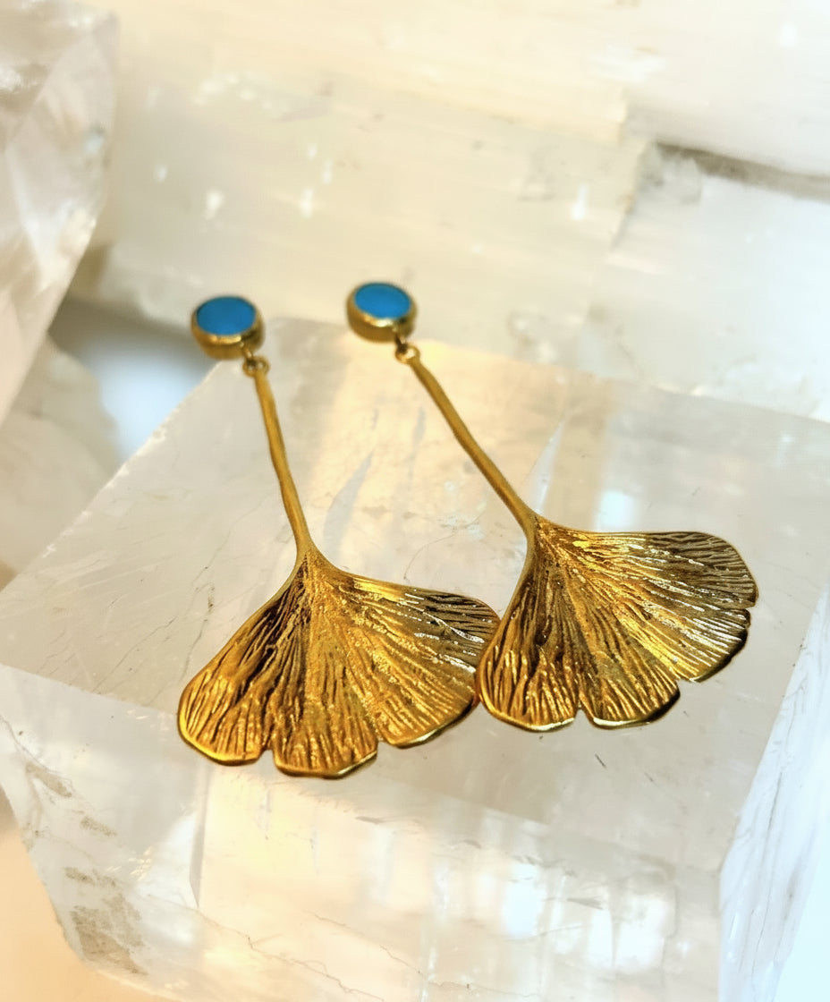Ginkgo Leaf Earrings