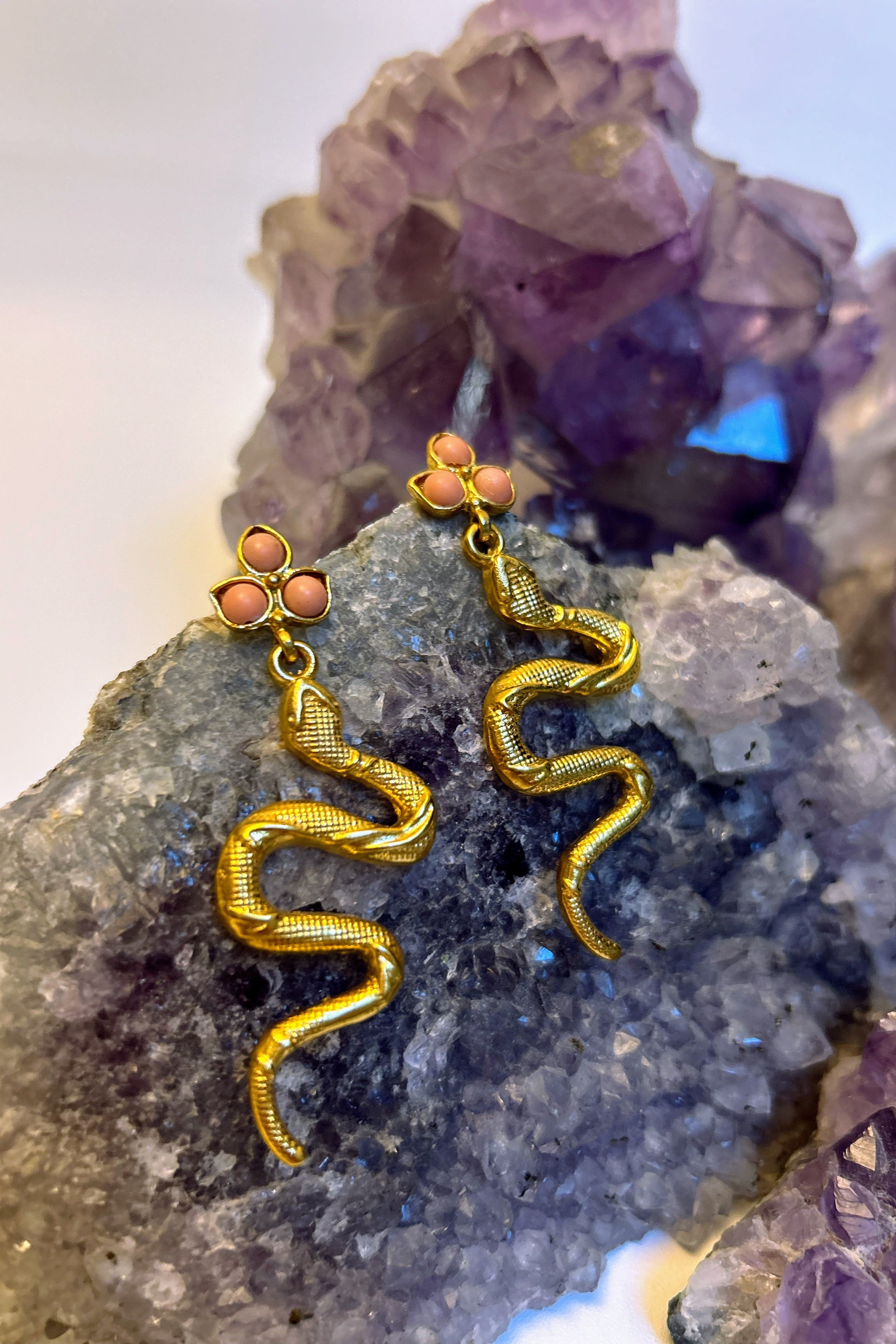 Coral Snake Earrings