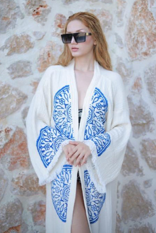 Harem Robe in Cobalt