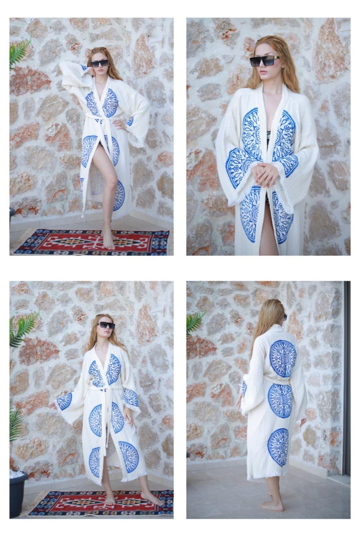 Harem Robe in Cobalt