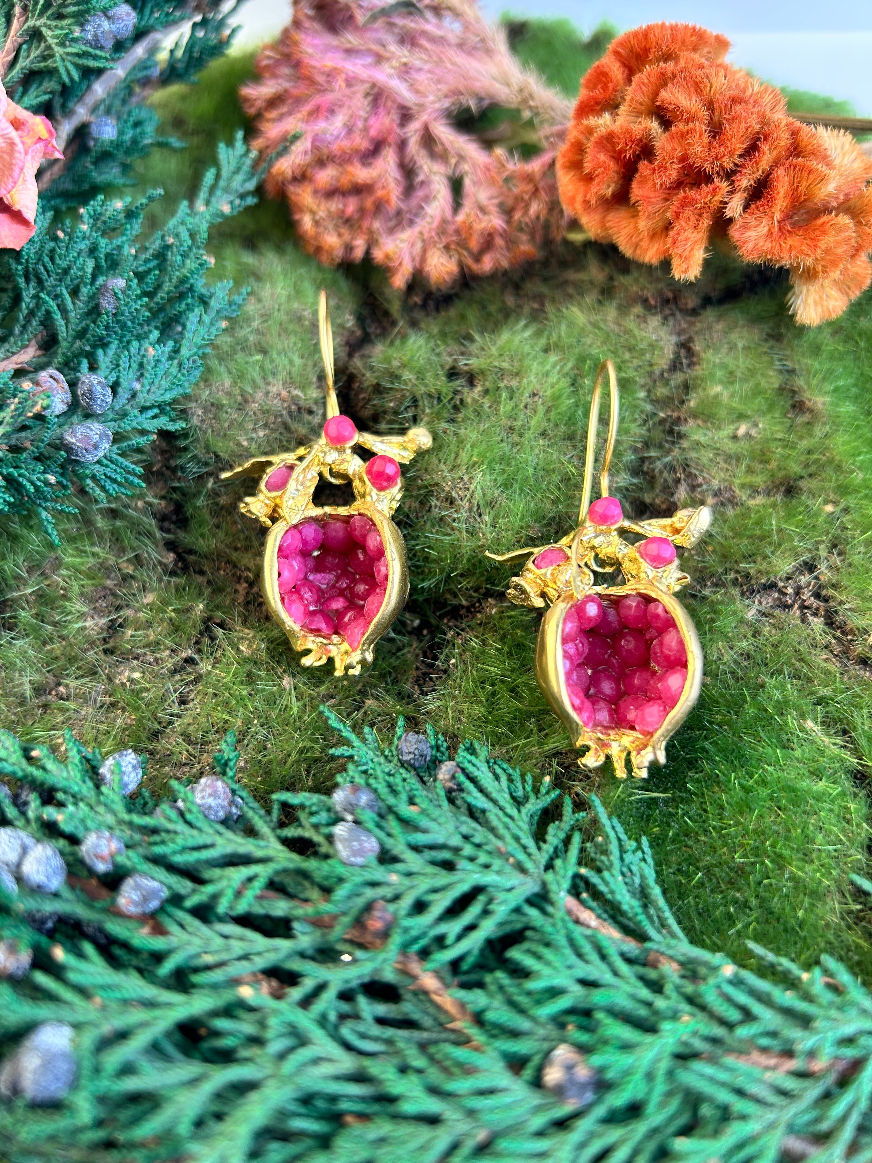 Pomegranate Earrings