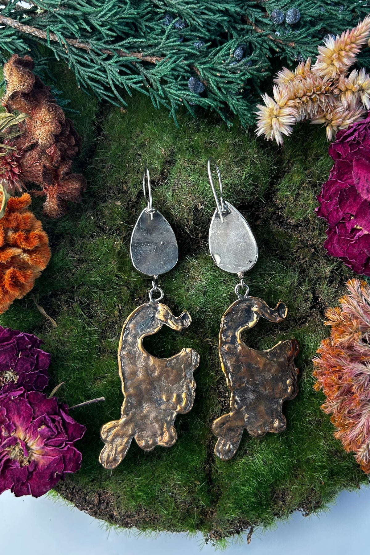 Peacock and Turquoise Earrings