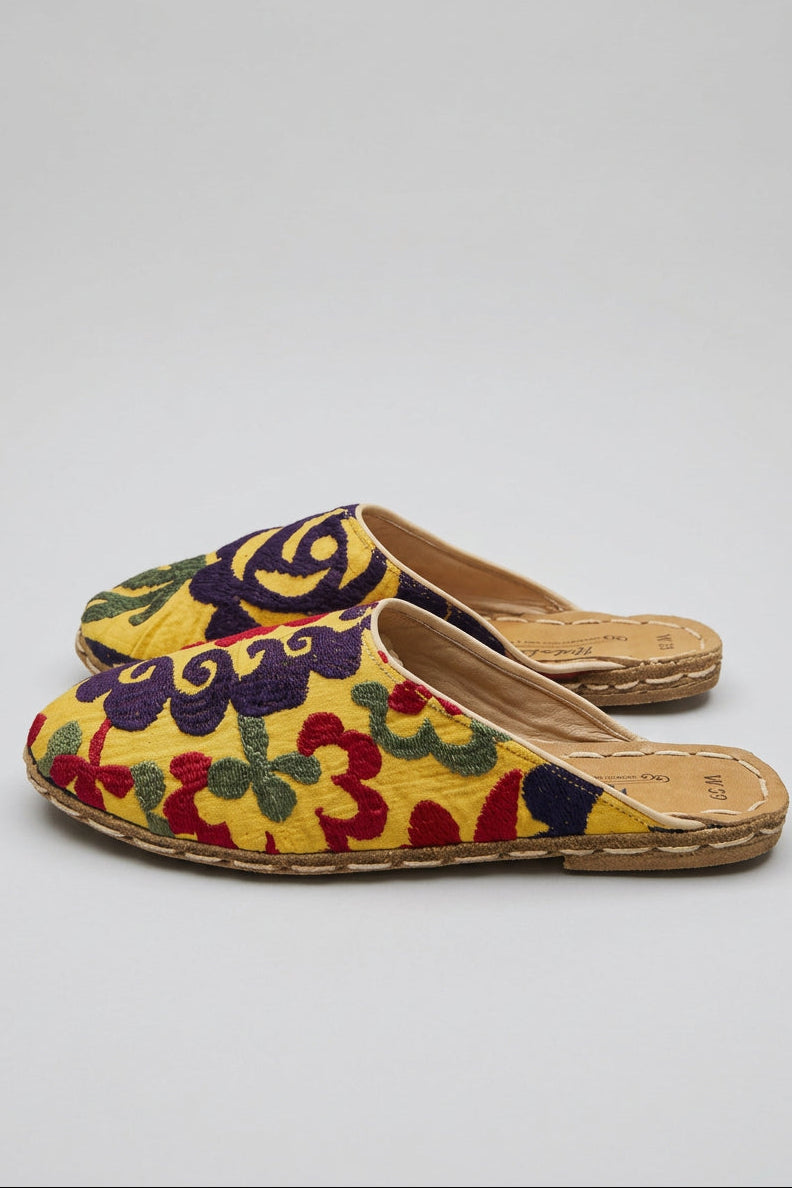 Frida Mules in Suzani