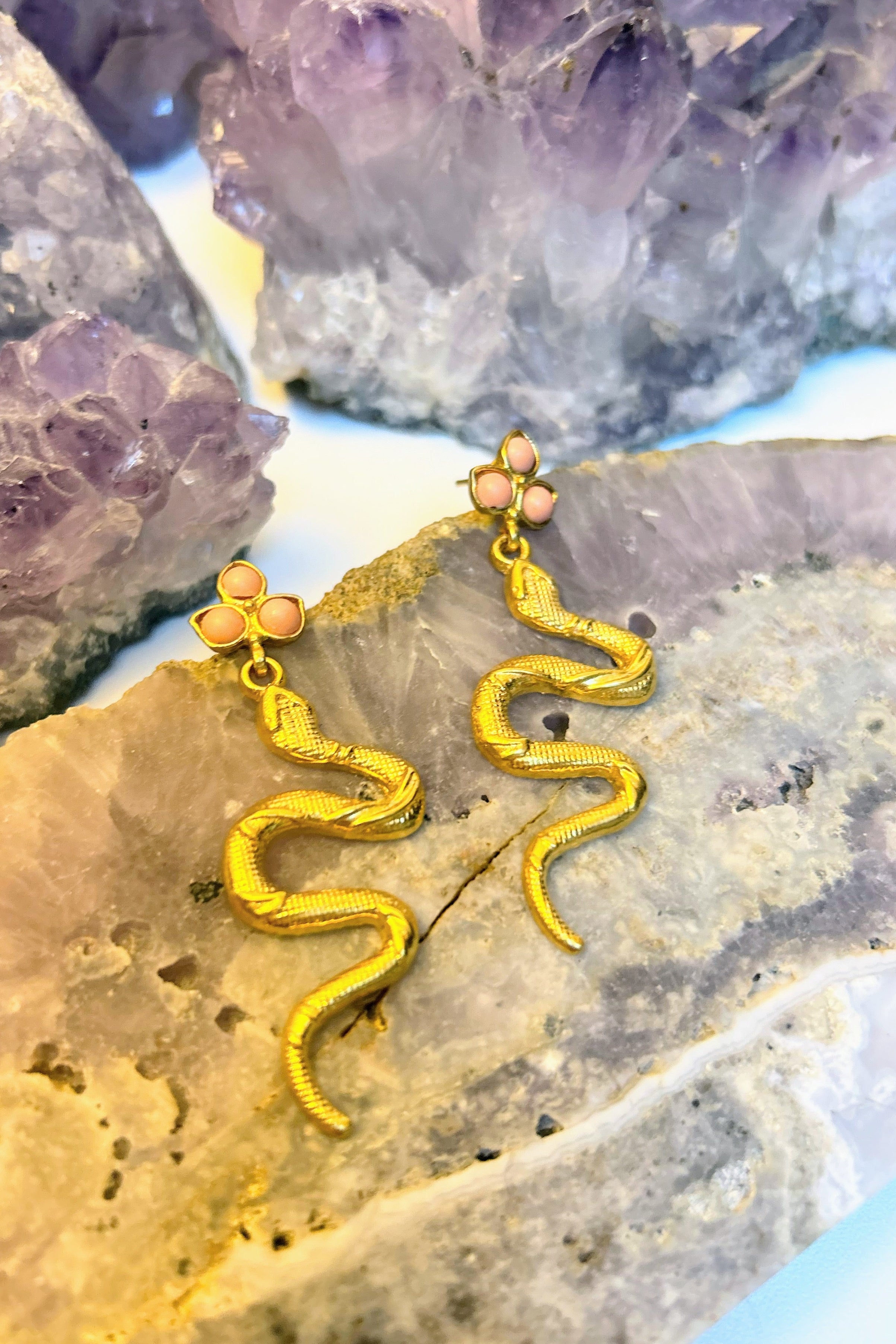 Coral Snake Earrings