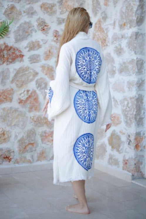 Harem Robe in Cobalt