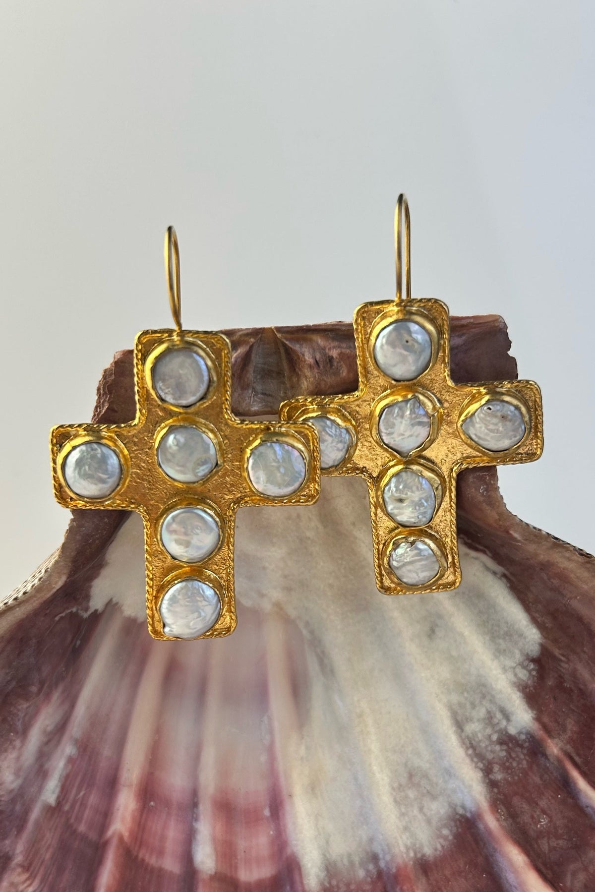 Byzantine Cross Earrings