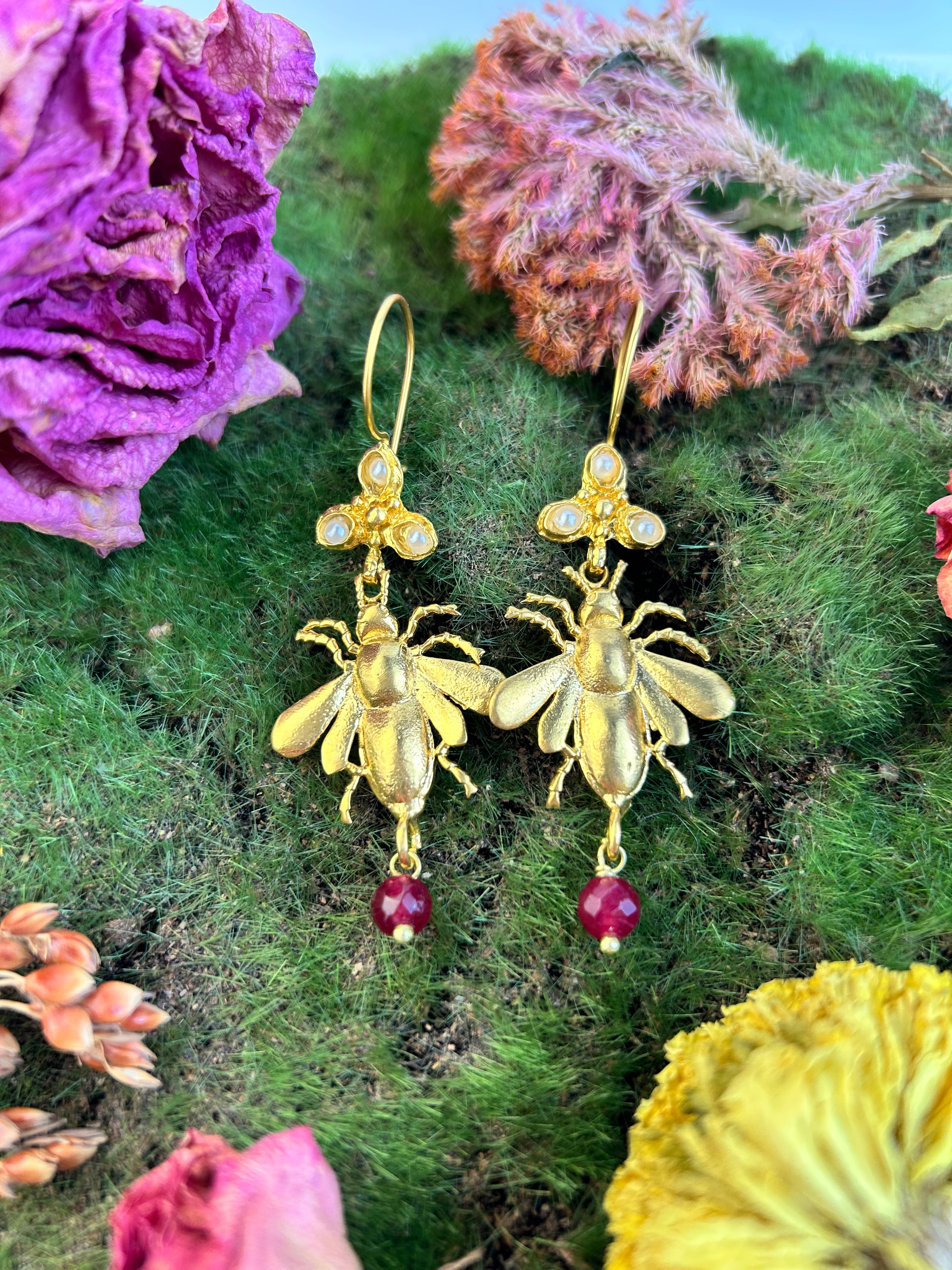 Bee & Ruby Earrings