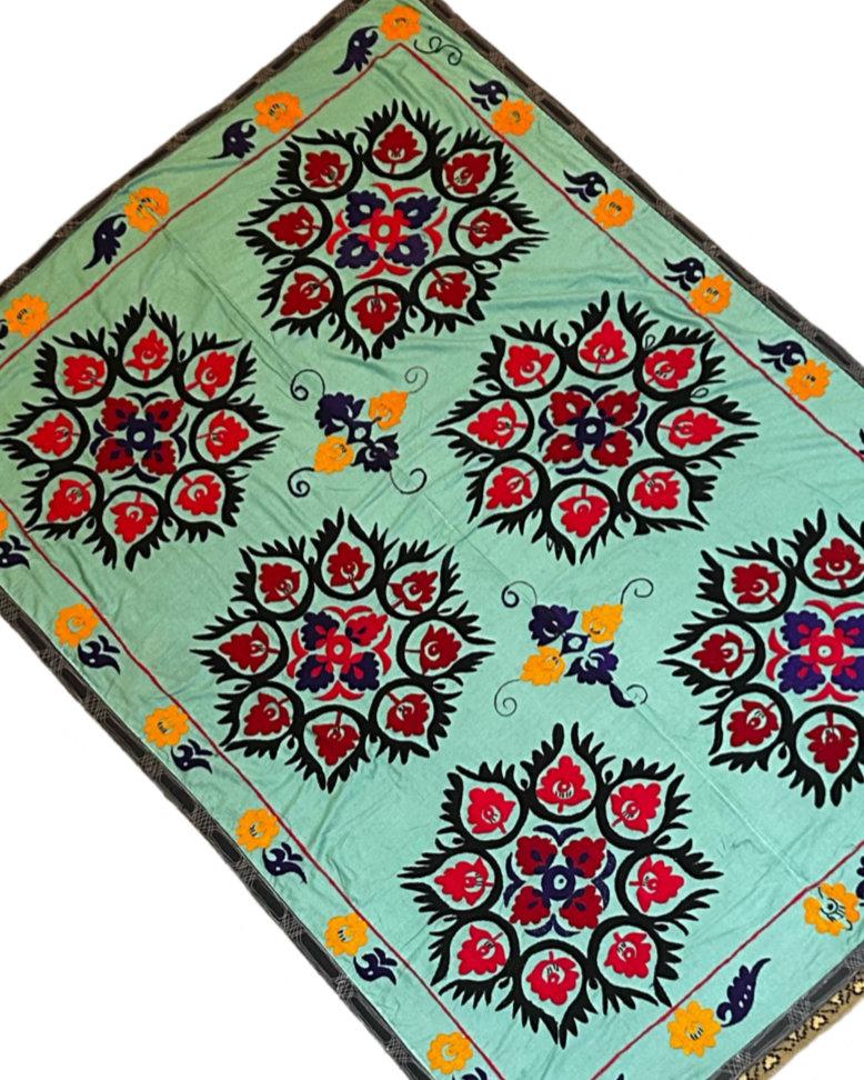Suzani Tapestry in Turquoise