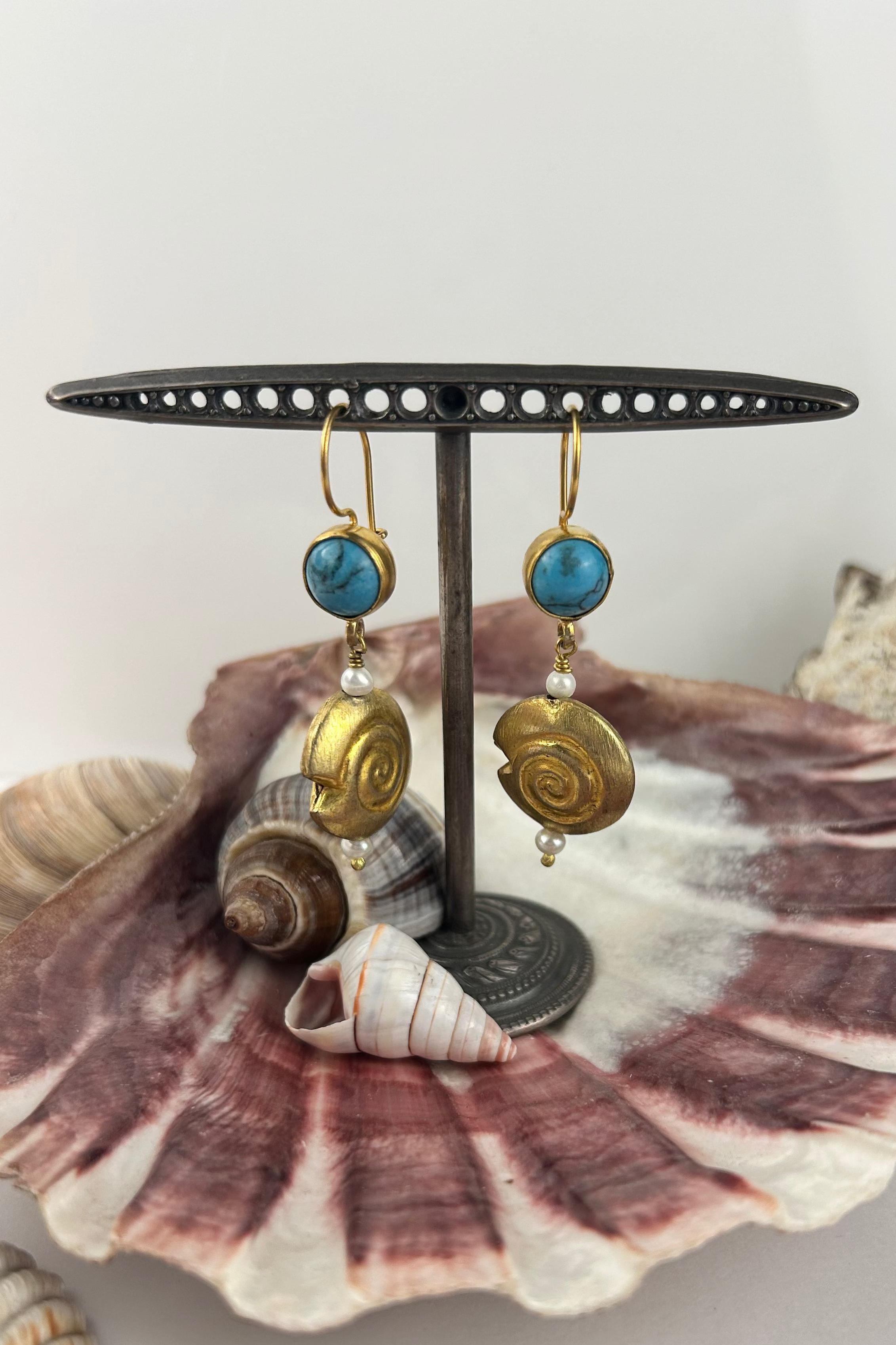 Shell & Turquoise Earrings