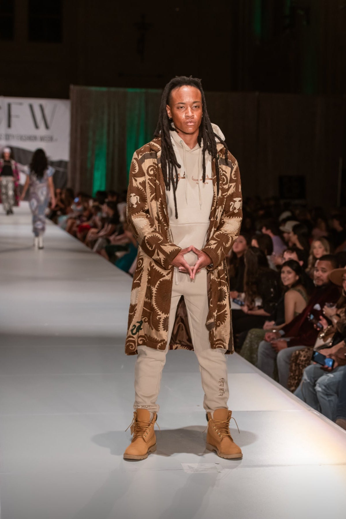Hip Hop Sweat Suit Set in Khaki