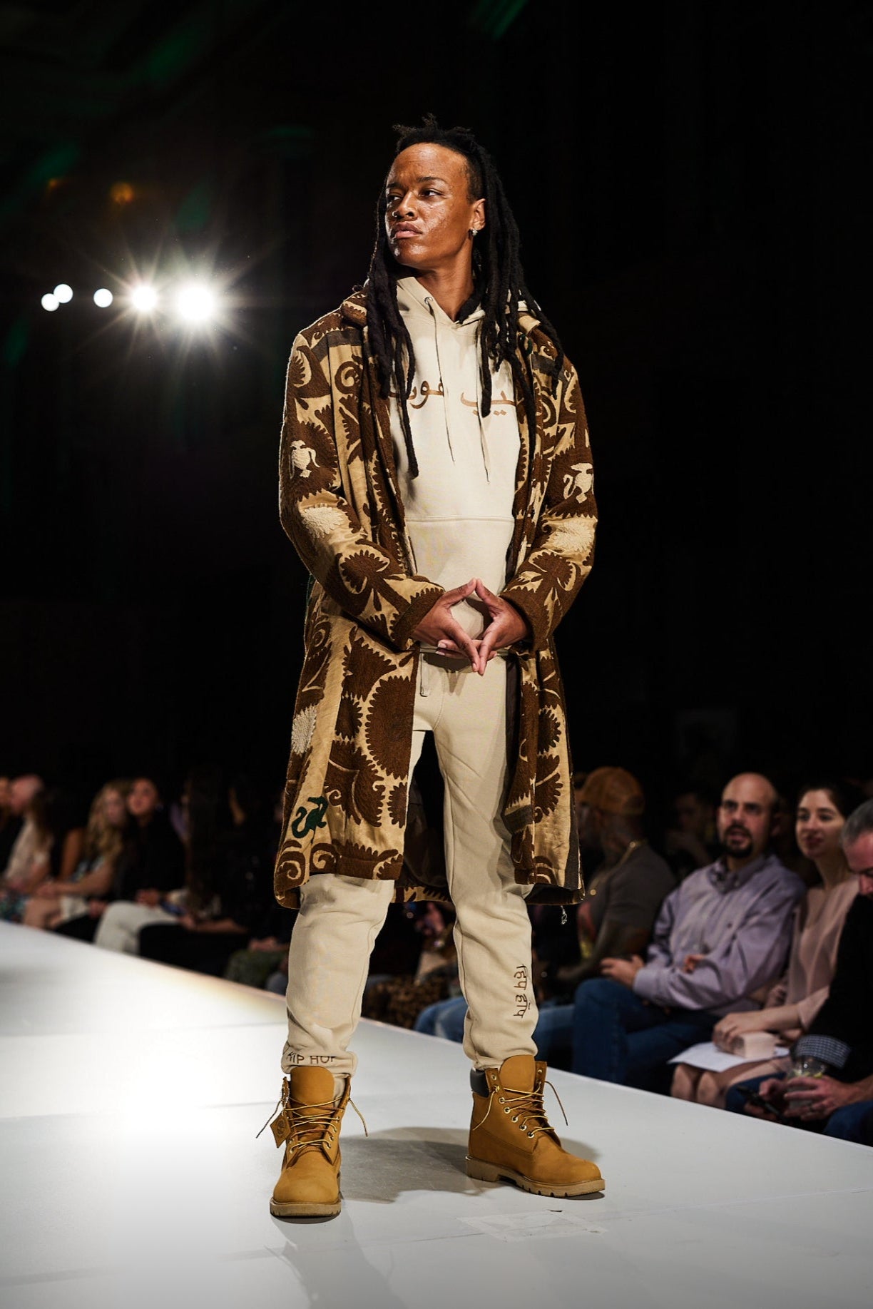 Hip Hop Sweat Suit Set in Khaki