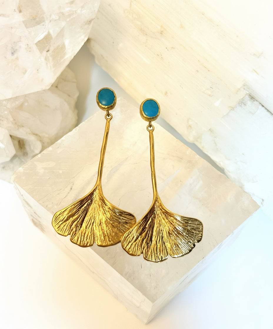 Ginkgo Leaf Earrings