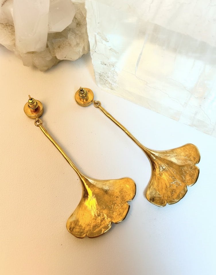 Ginkgo Lead Earrings