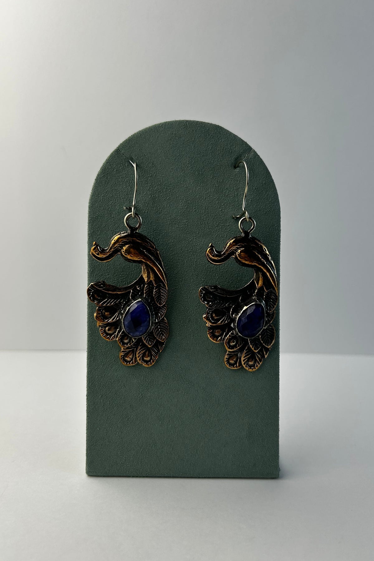 Peacock & Lapis Earrings