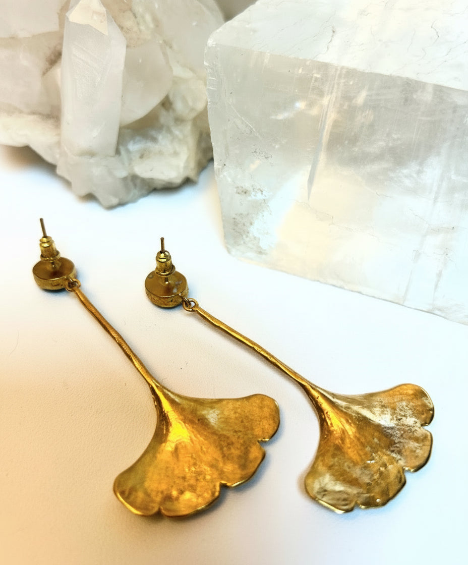 Ginkgo Leaf Earrings