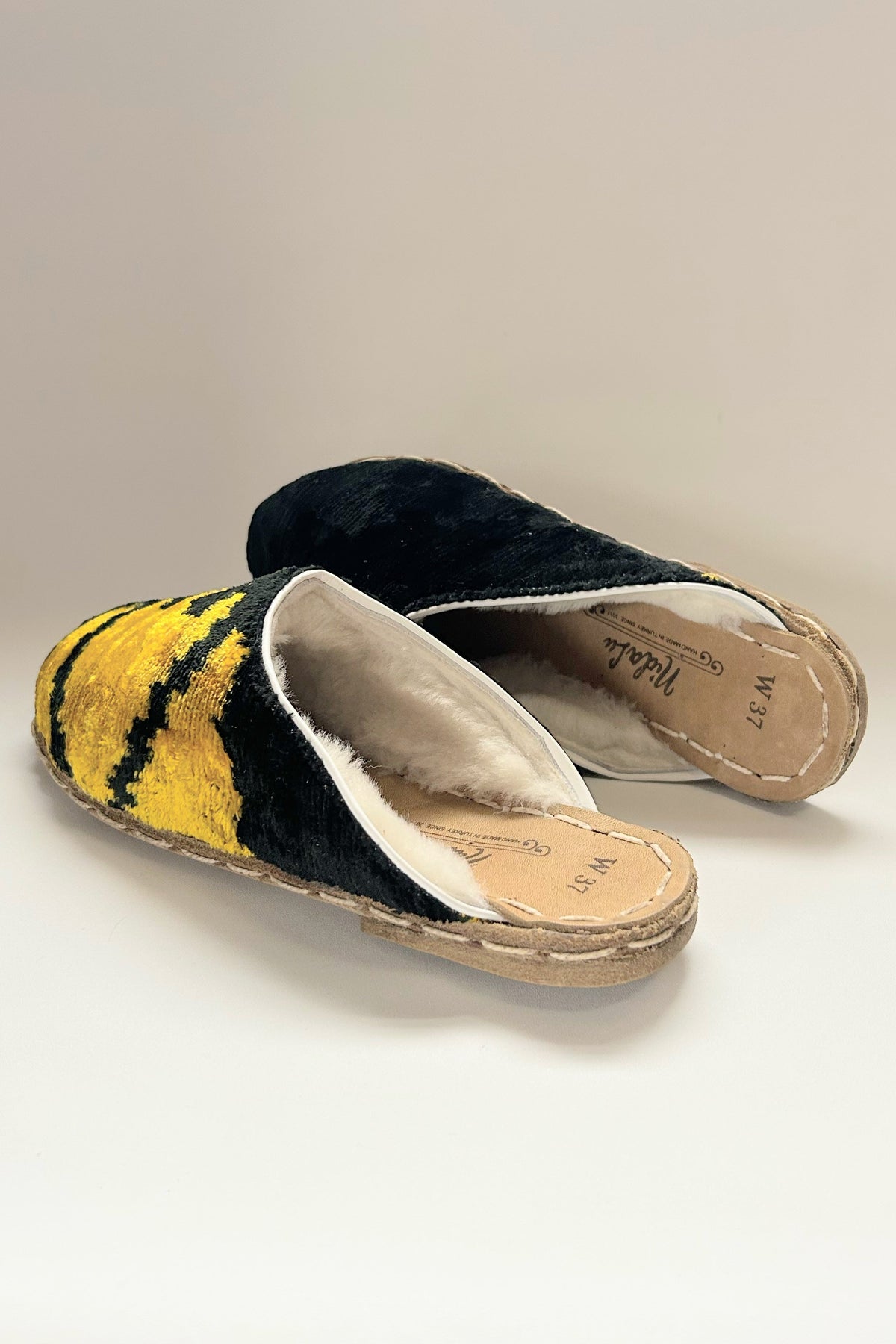 Frida Mules in Velvet & Shearling