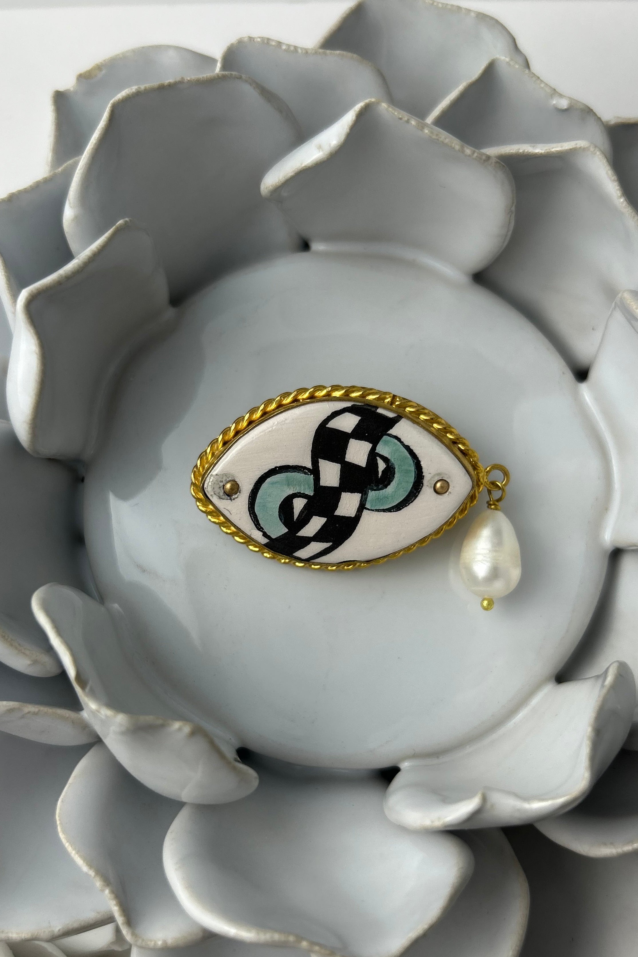 Small Evil Eye Brooch