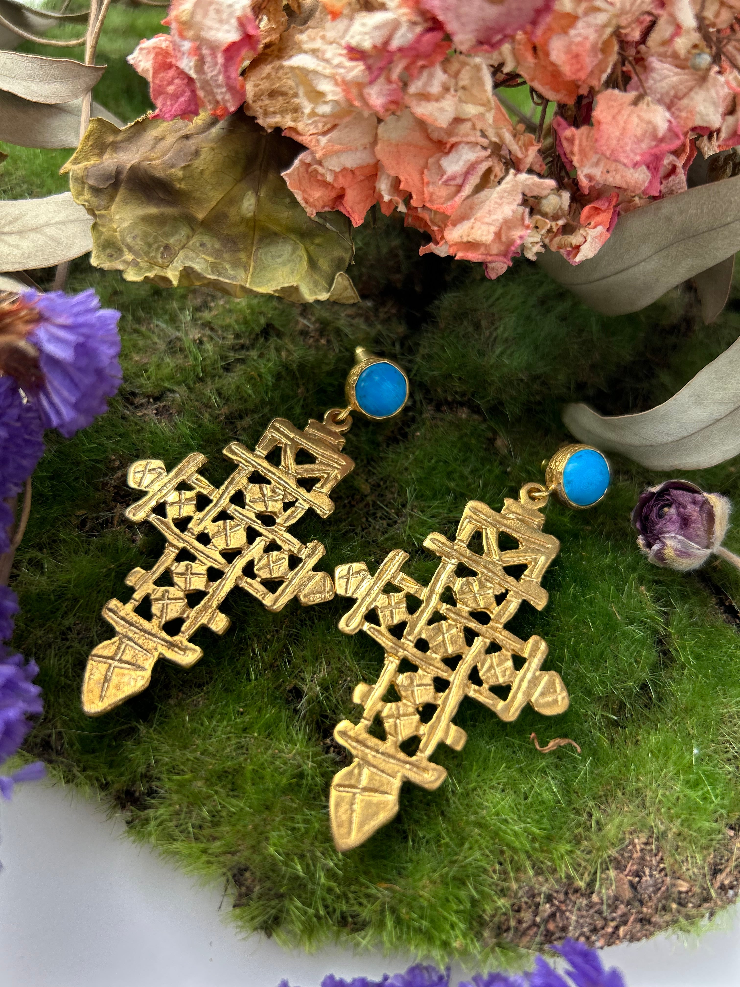 Coptic Cross Earrings