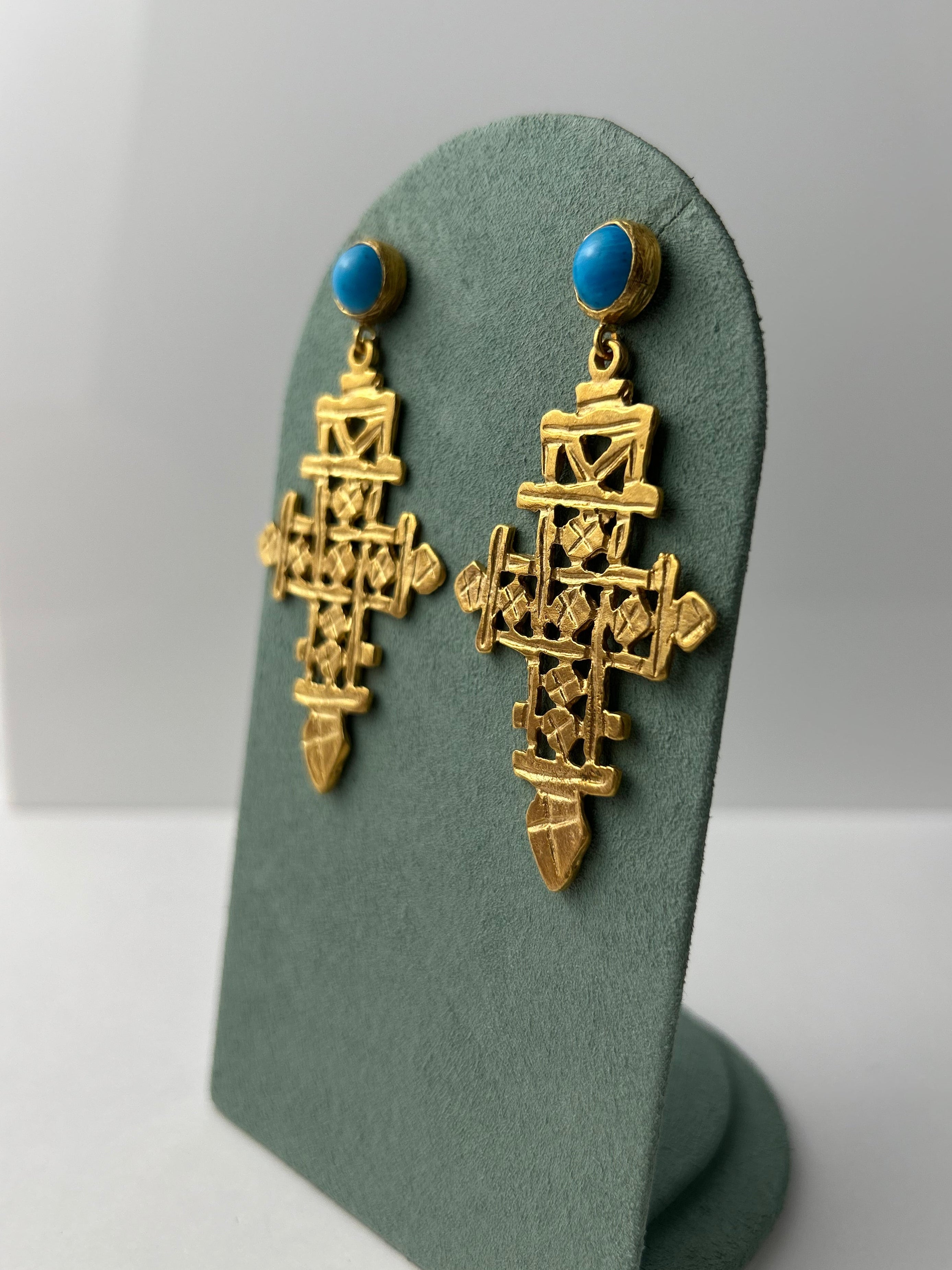 Coptic Cross Earrings