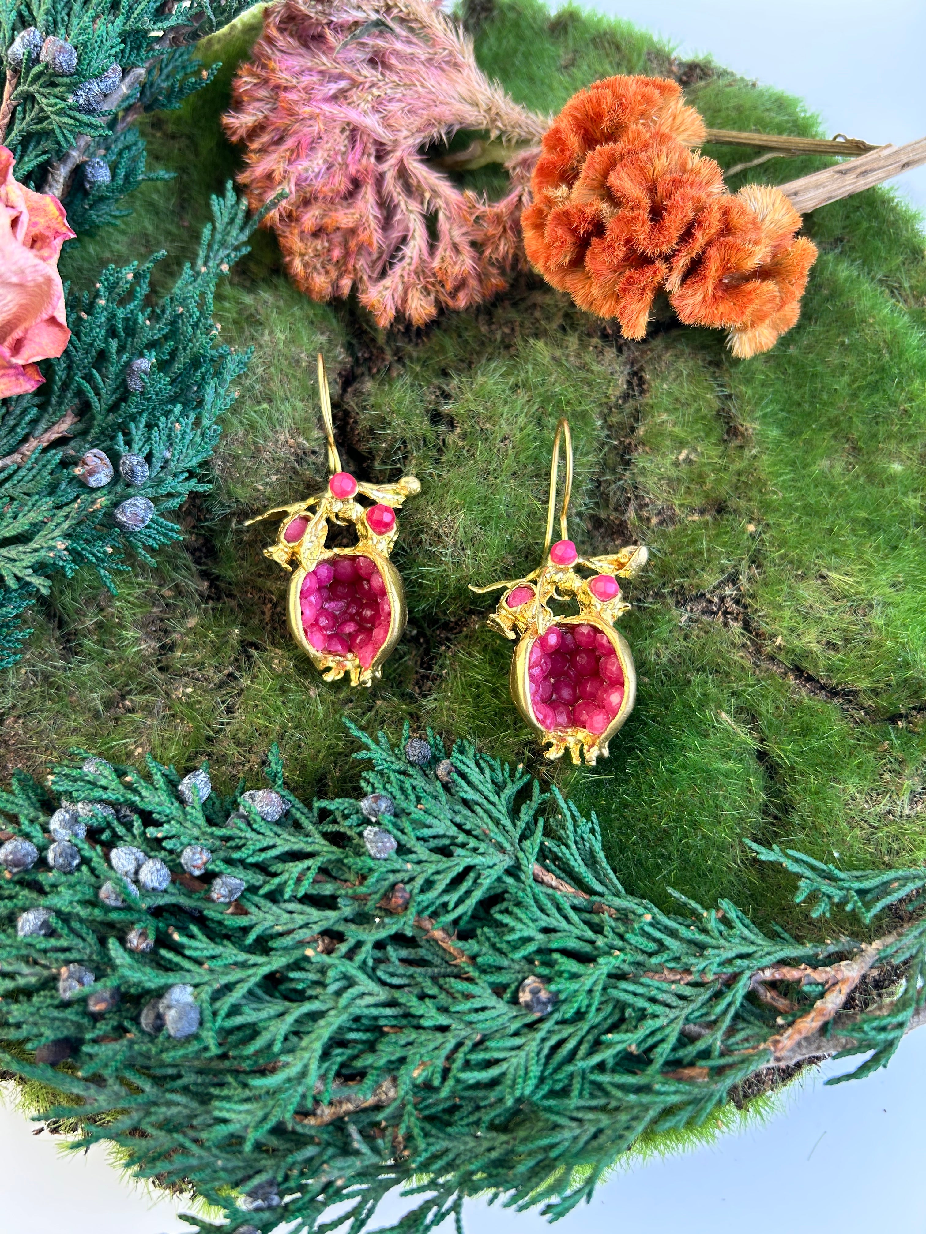 Pomegranate Earrings