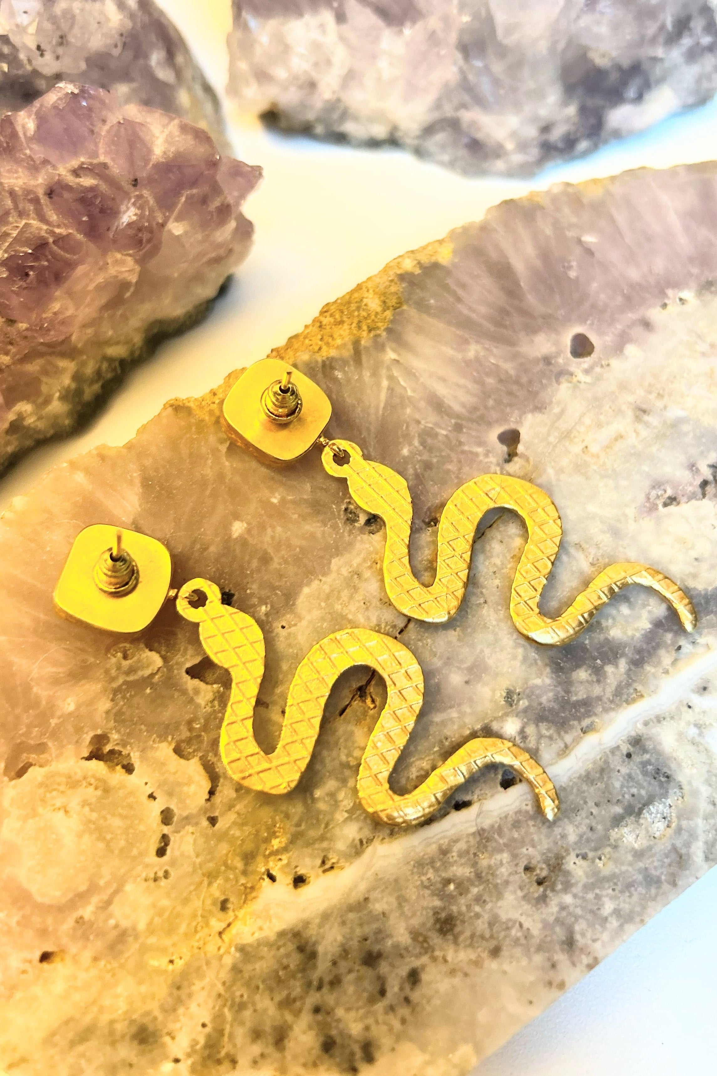Pearl Snake Earrings