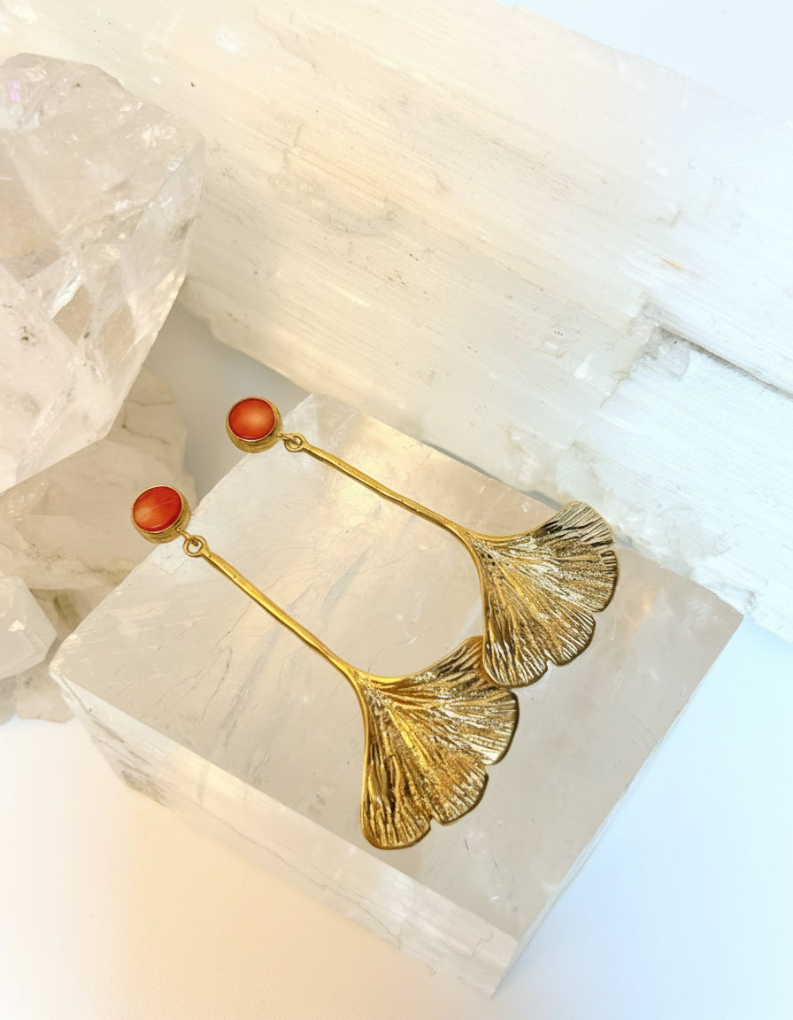 Ginkgo Lead Earrings
