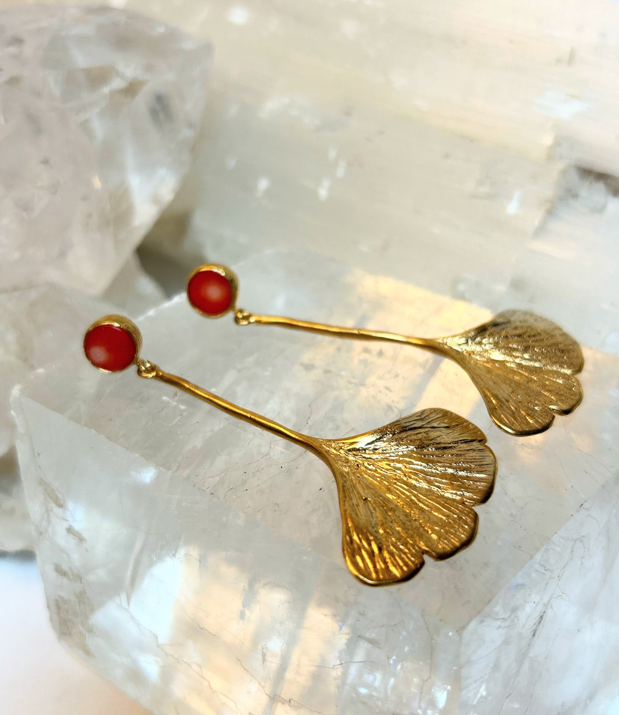 Ginkgo Lead Earrings