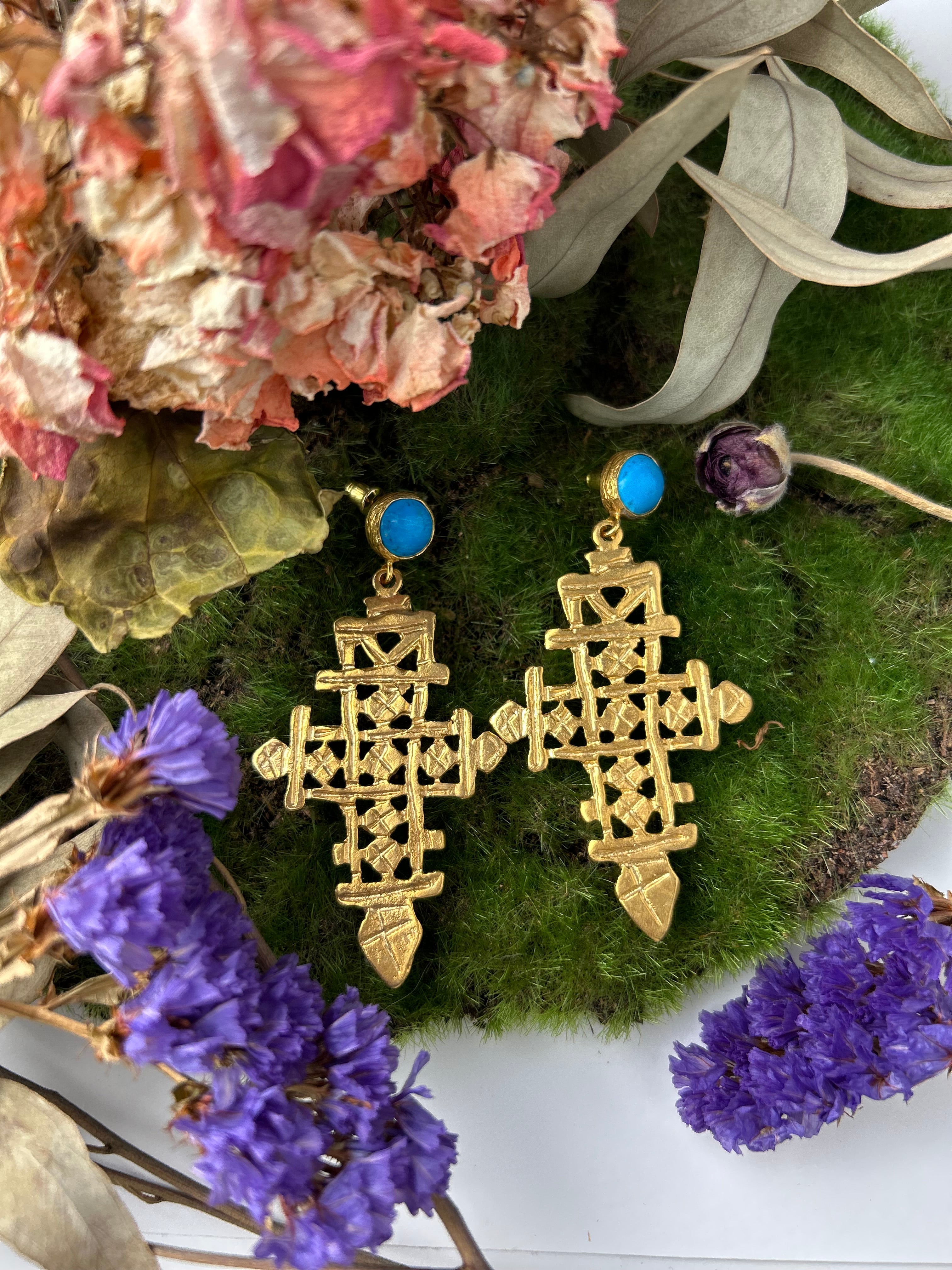 Coptic Cross Earrings