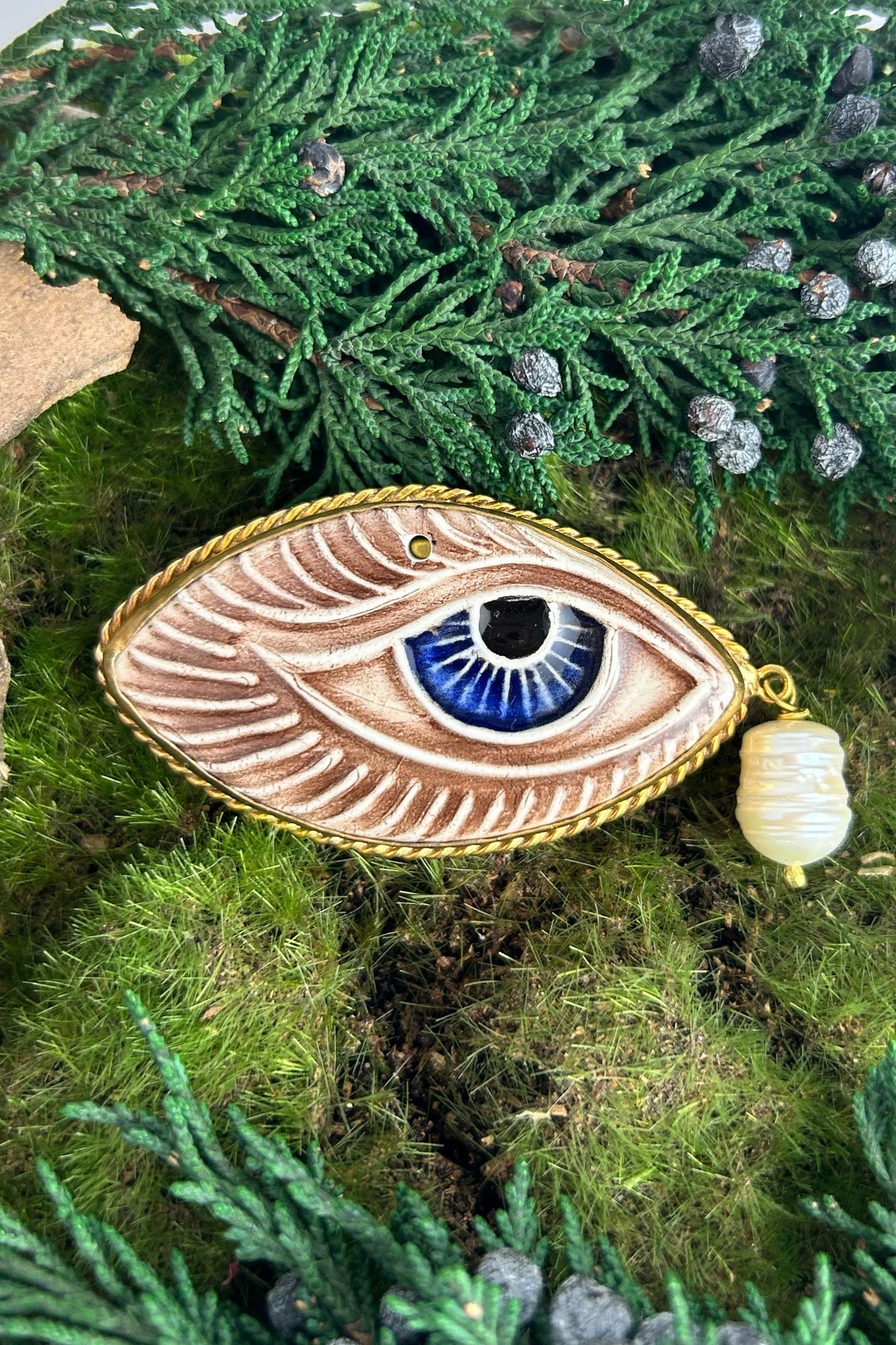 Small Evil Eye Brooch