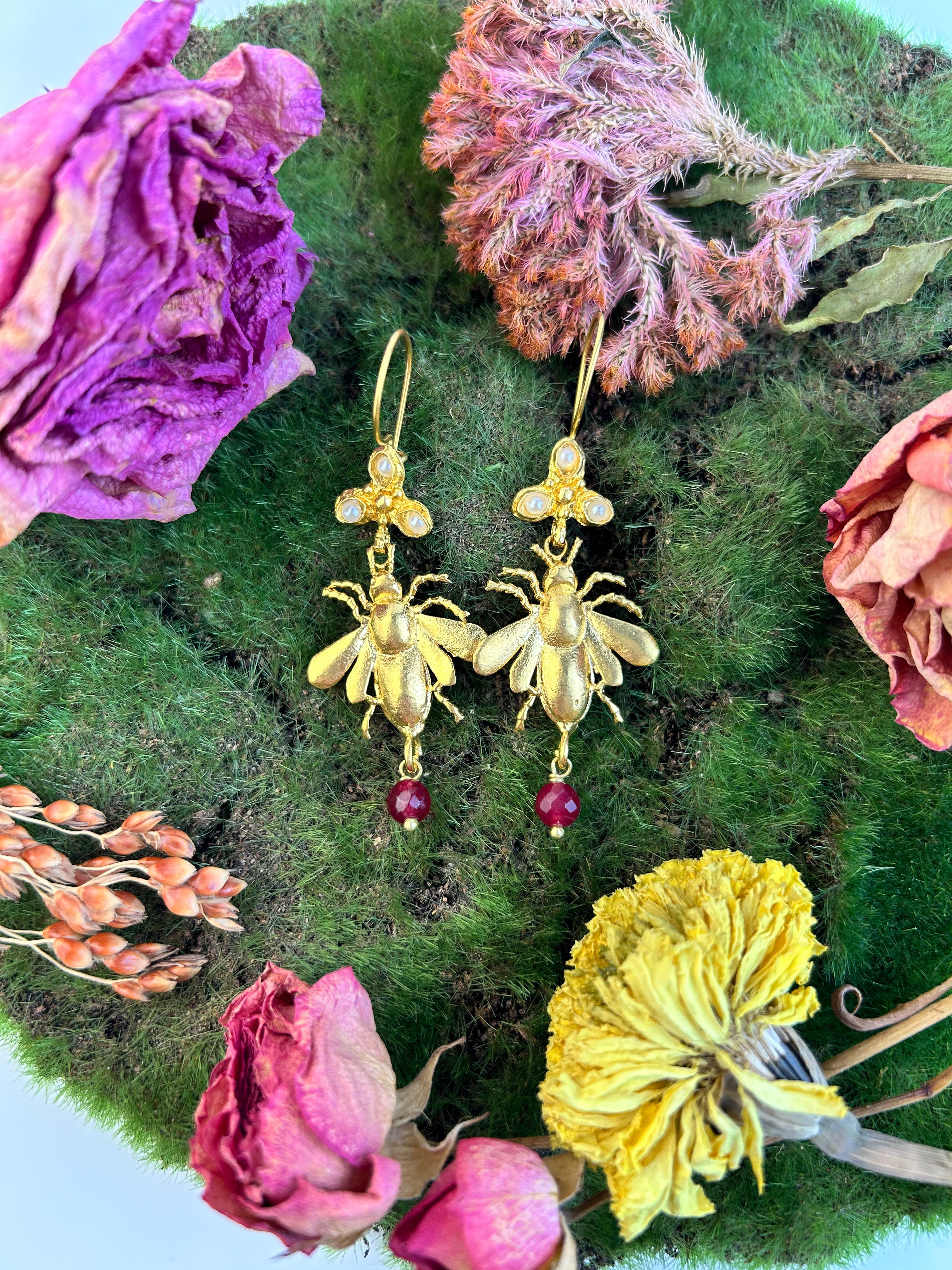 Bee & Ruby Earrings
