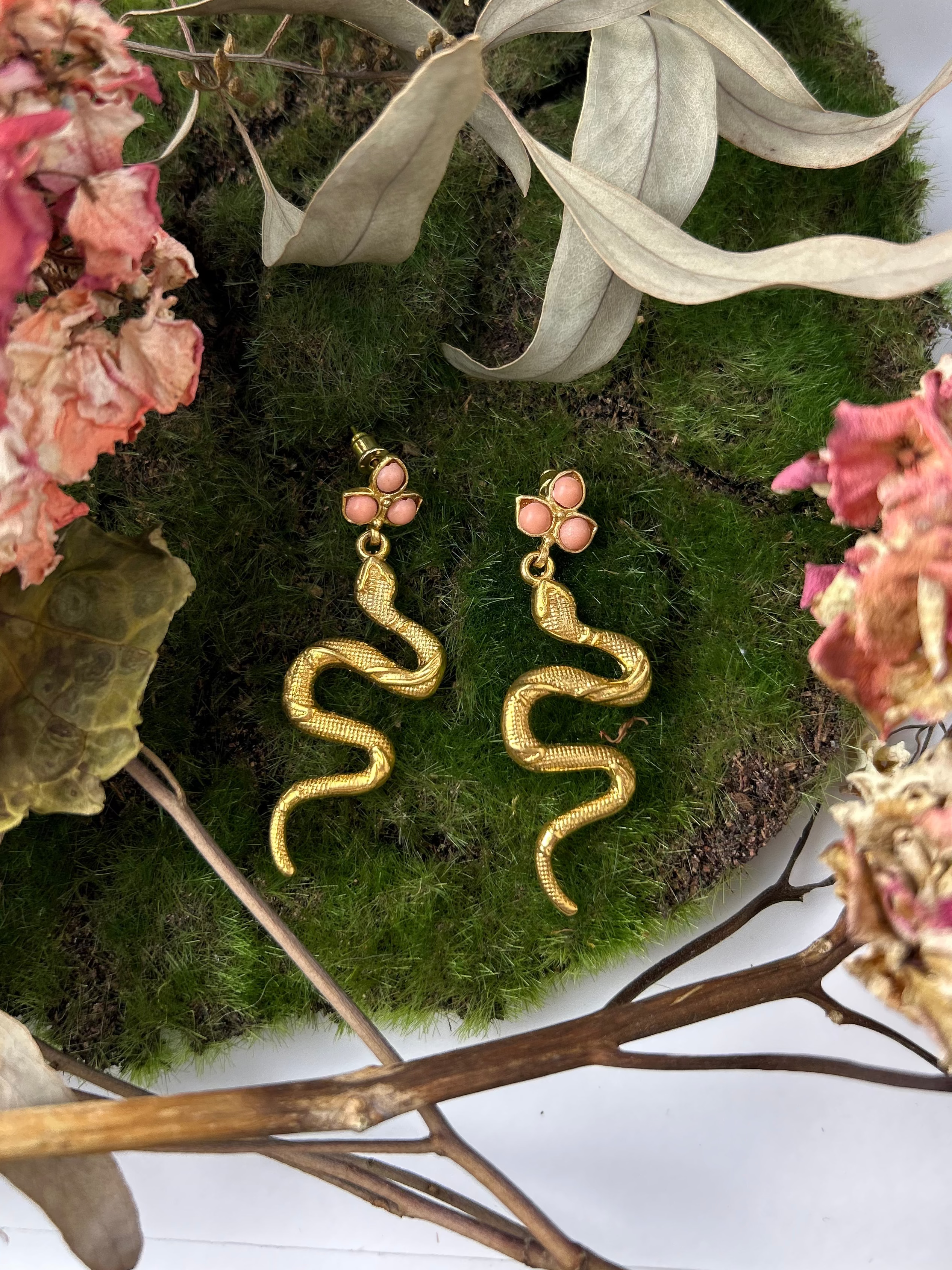 Coral Snake Earrings