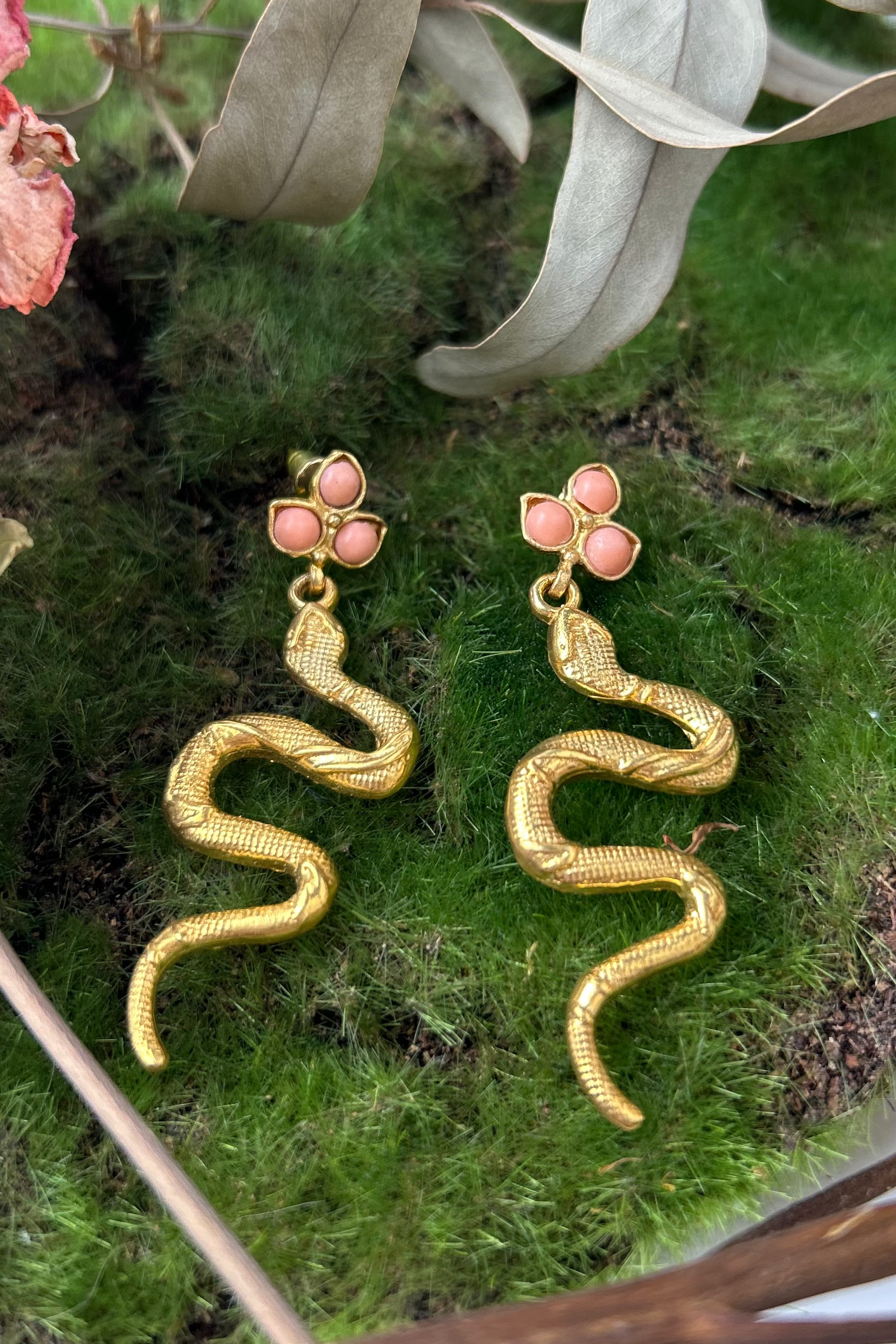Coral Snake Earrings