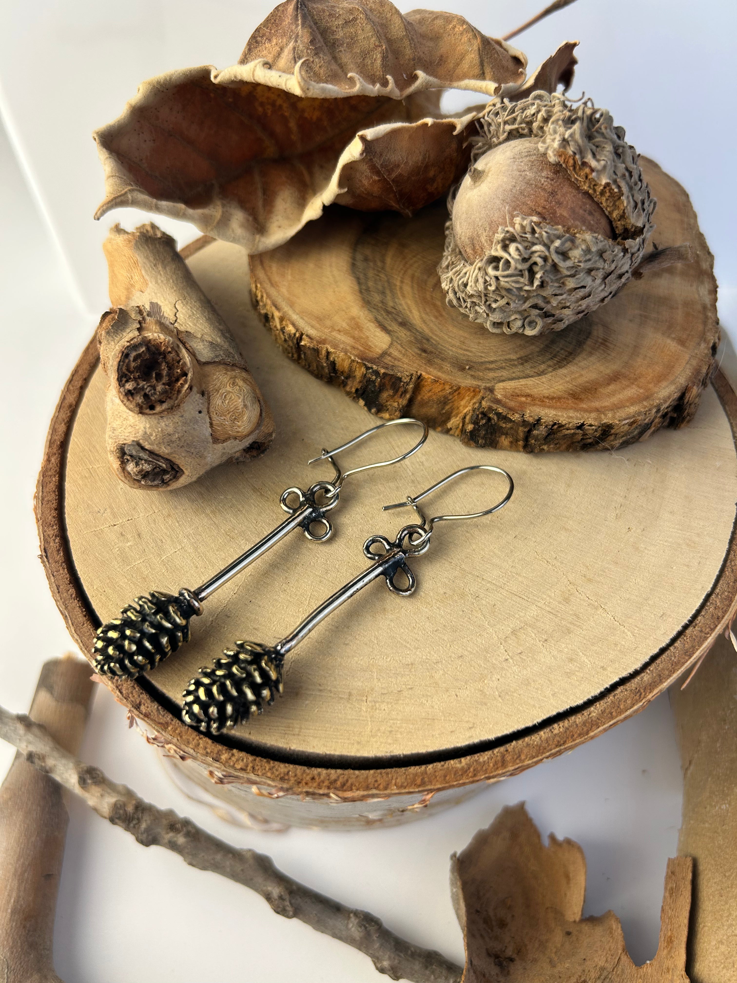 Pine Cone Earrings