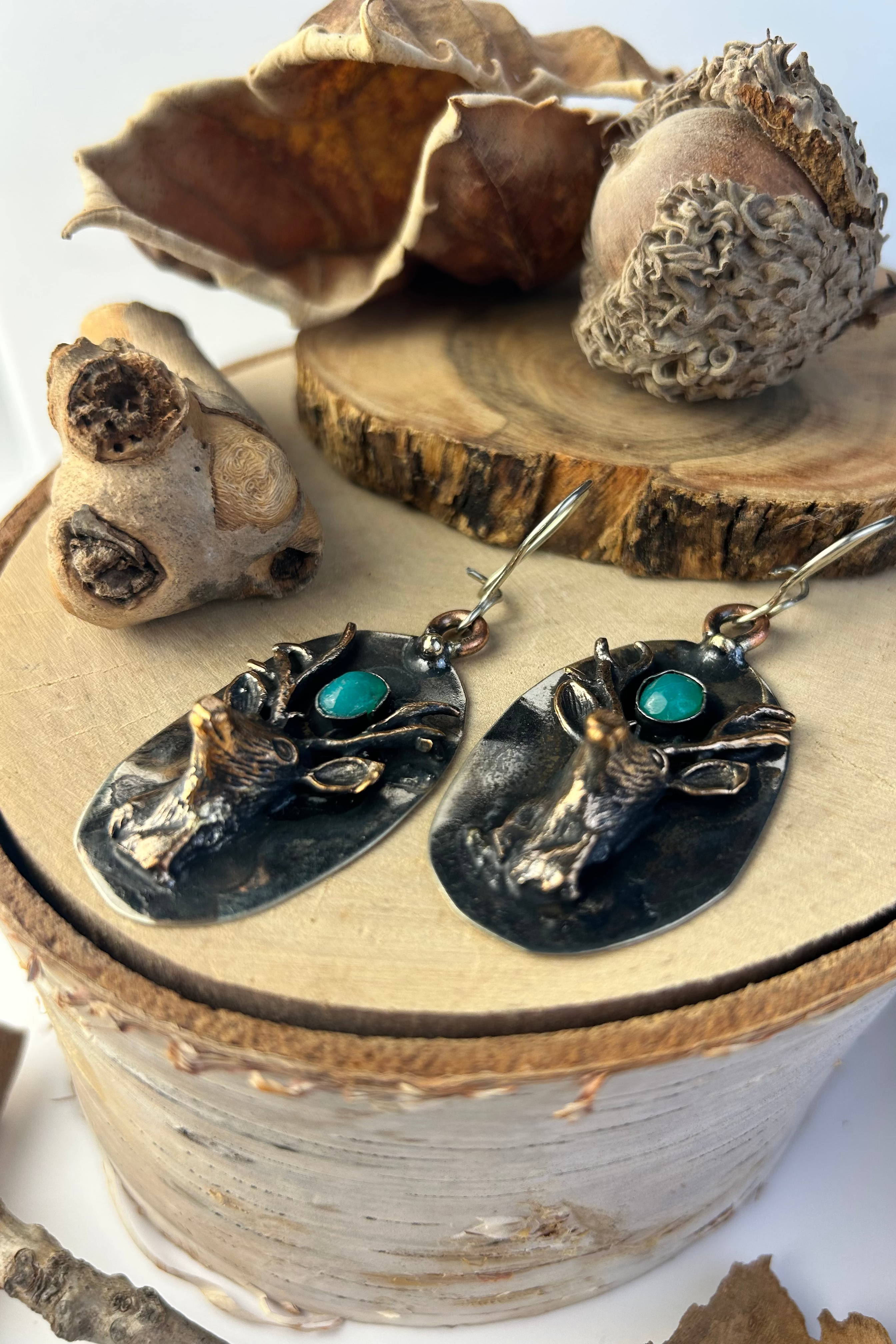 Stag & Jade Earrings