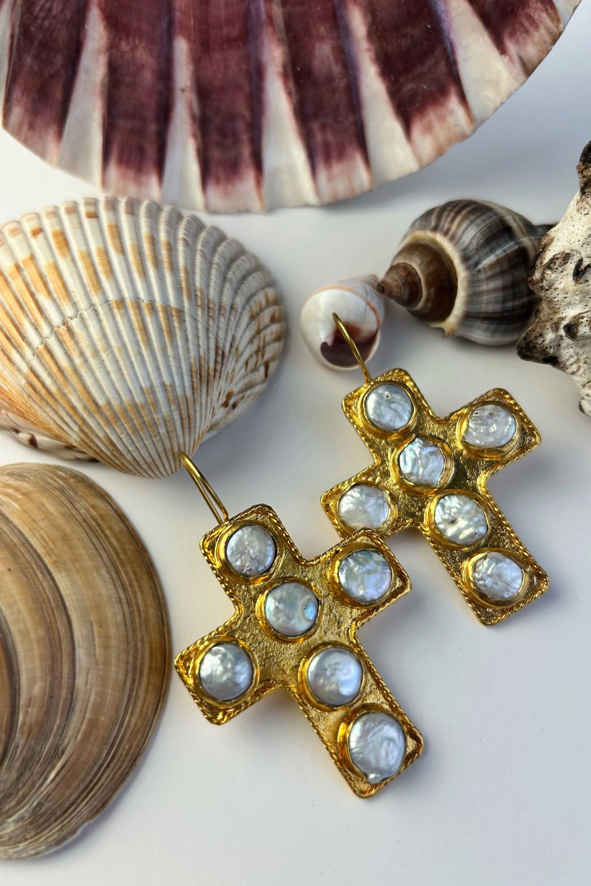 Byzantine Cross Earrings
