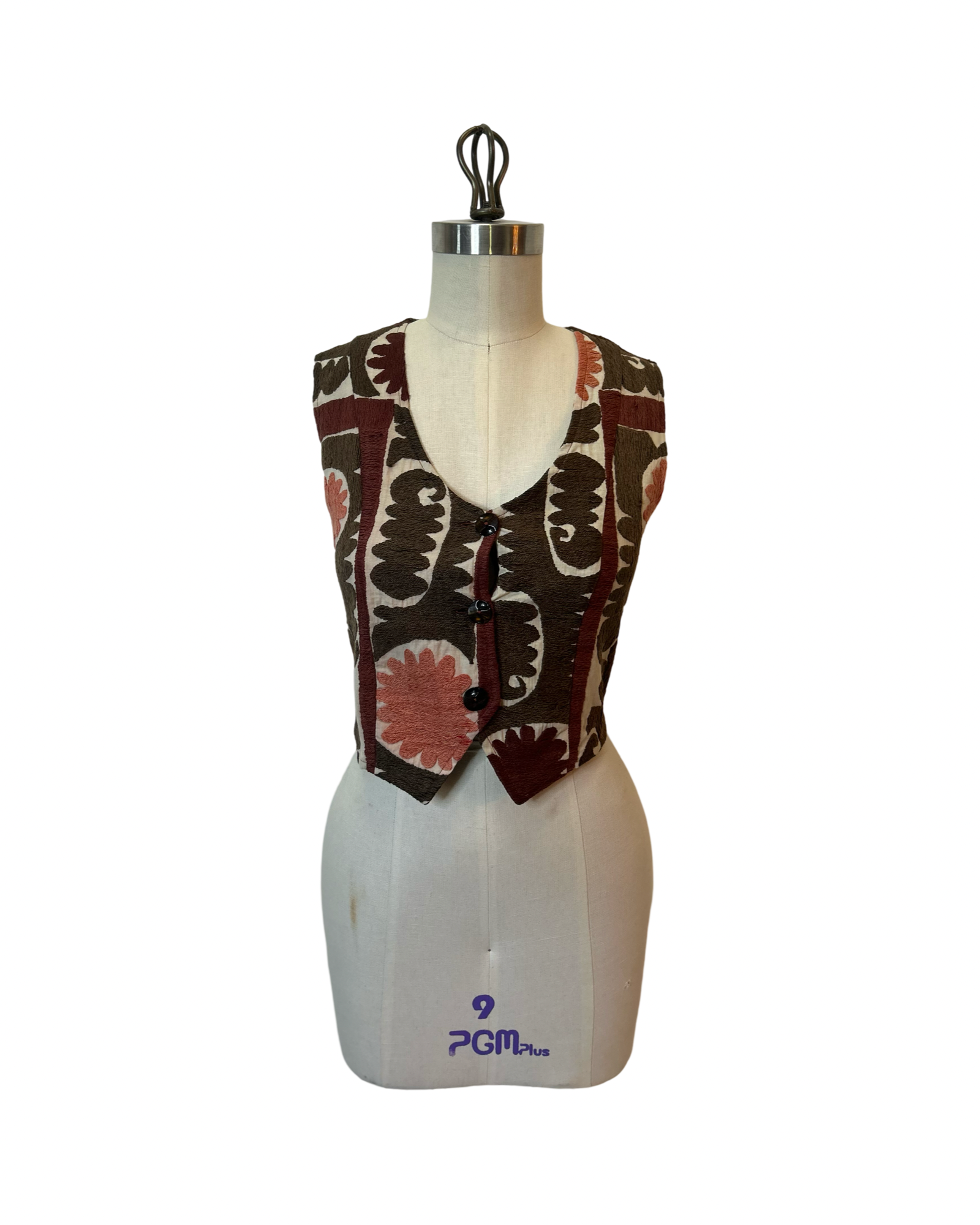 Suzani Button Vest