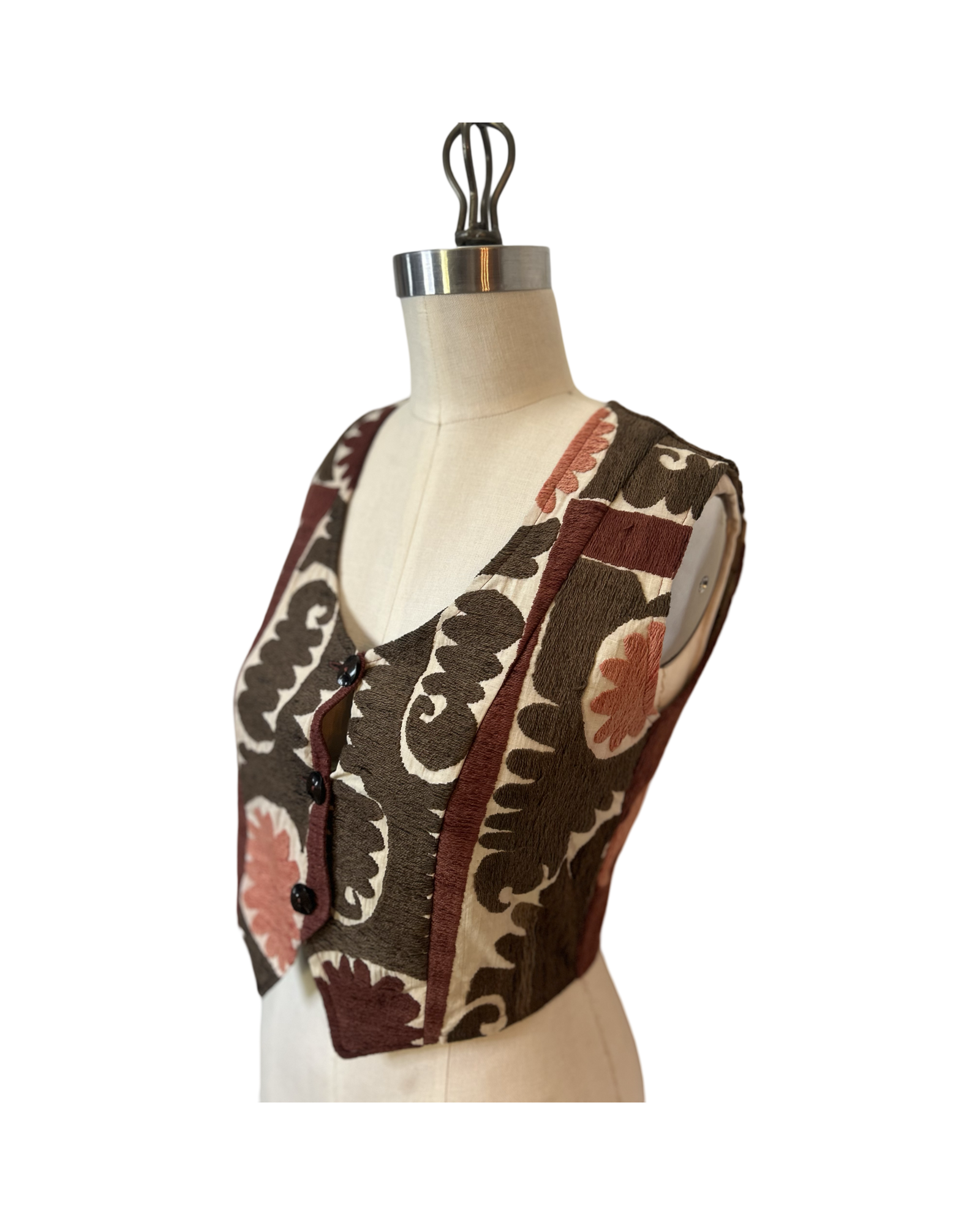 Suzani Button Vest