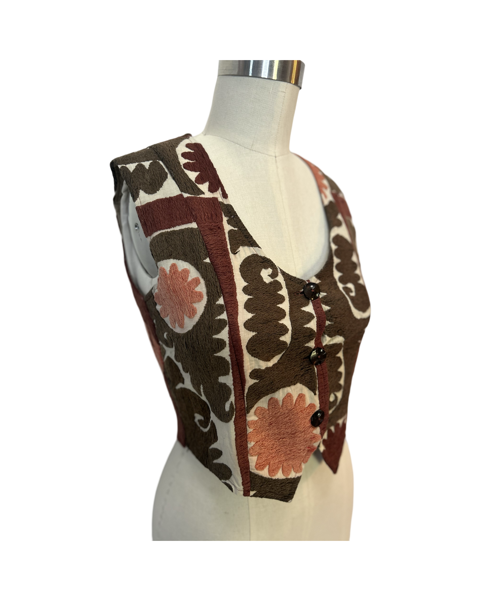 Suzani Button Vest