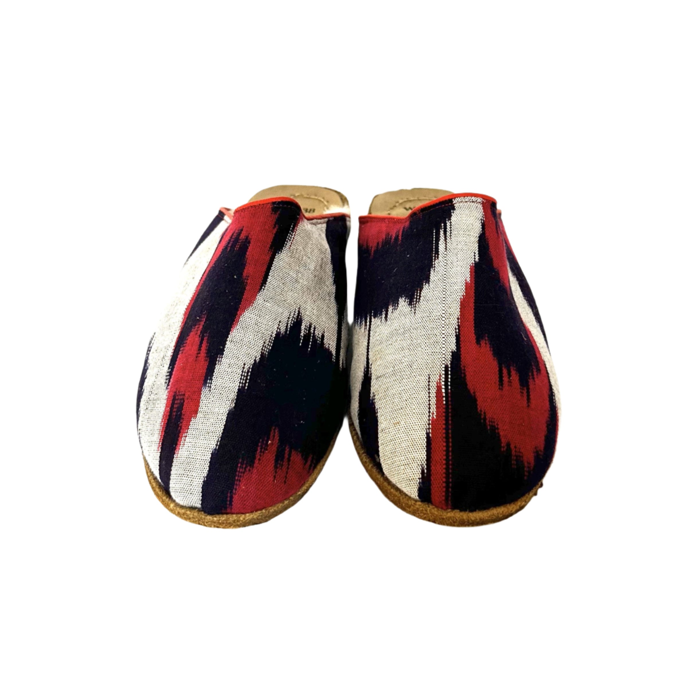 Picasso Mules in Ikat & Shearling