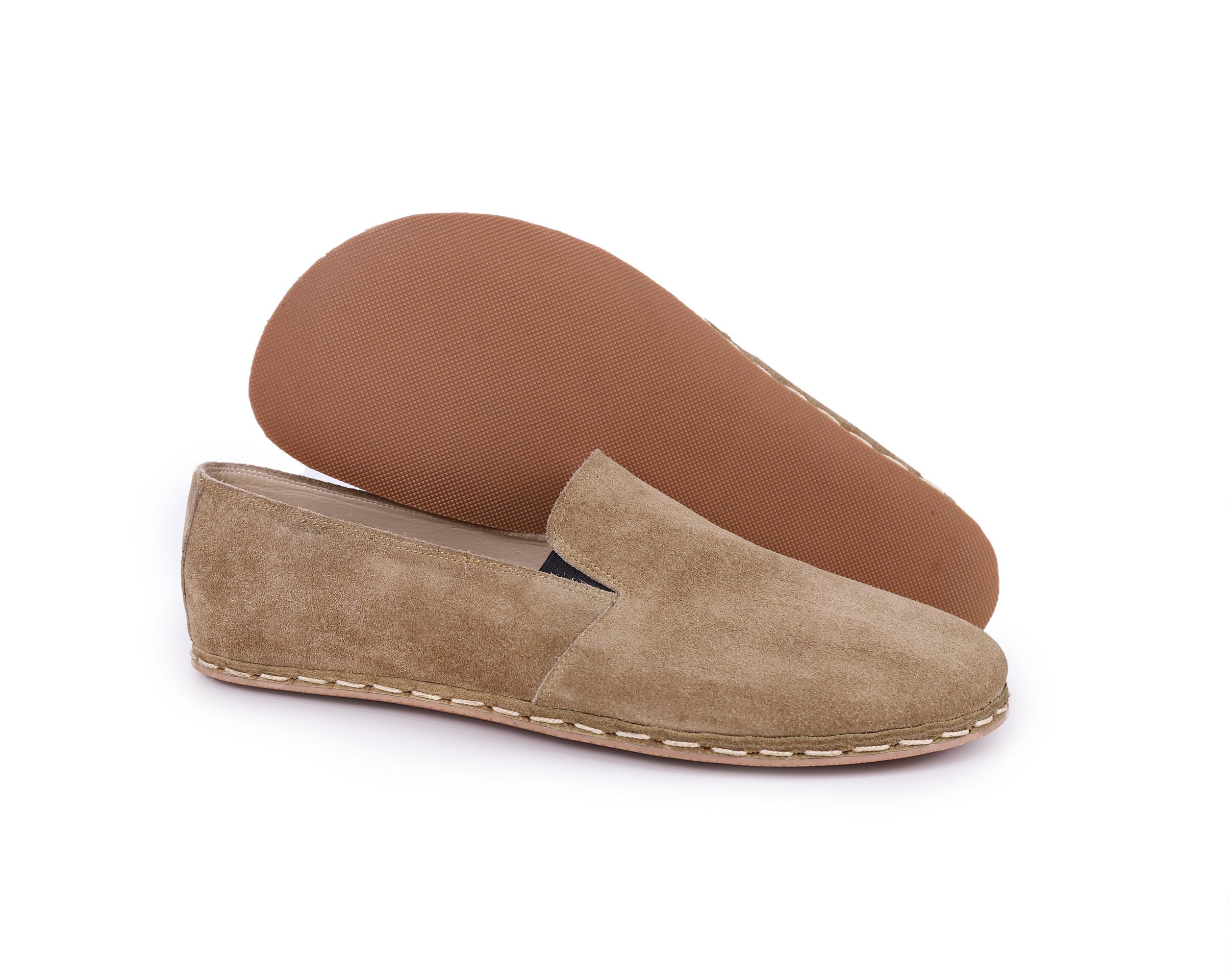 Olympos Loafers in Sand Suede