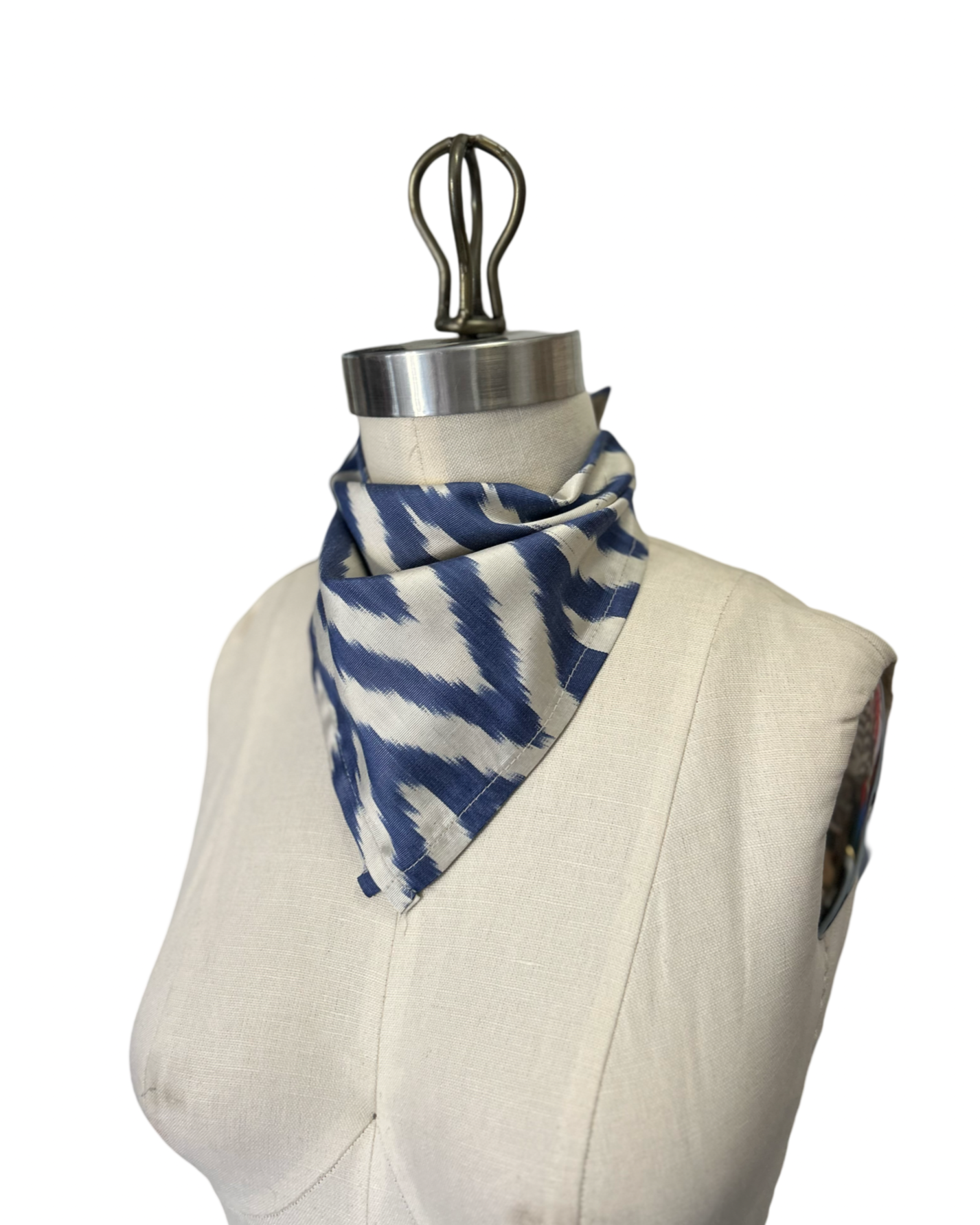 Blue & White V Bandana