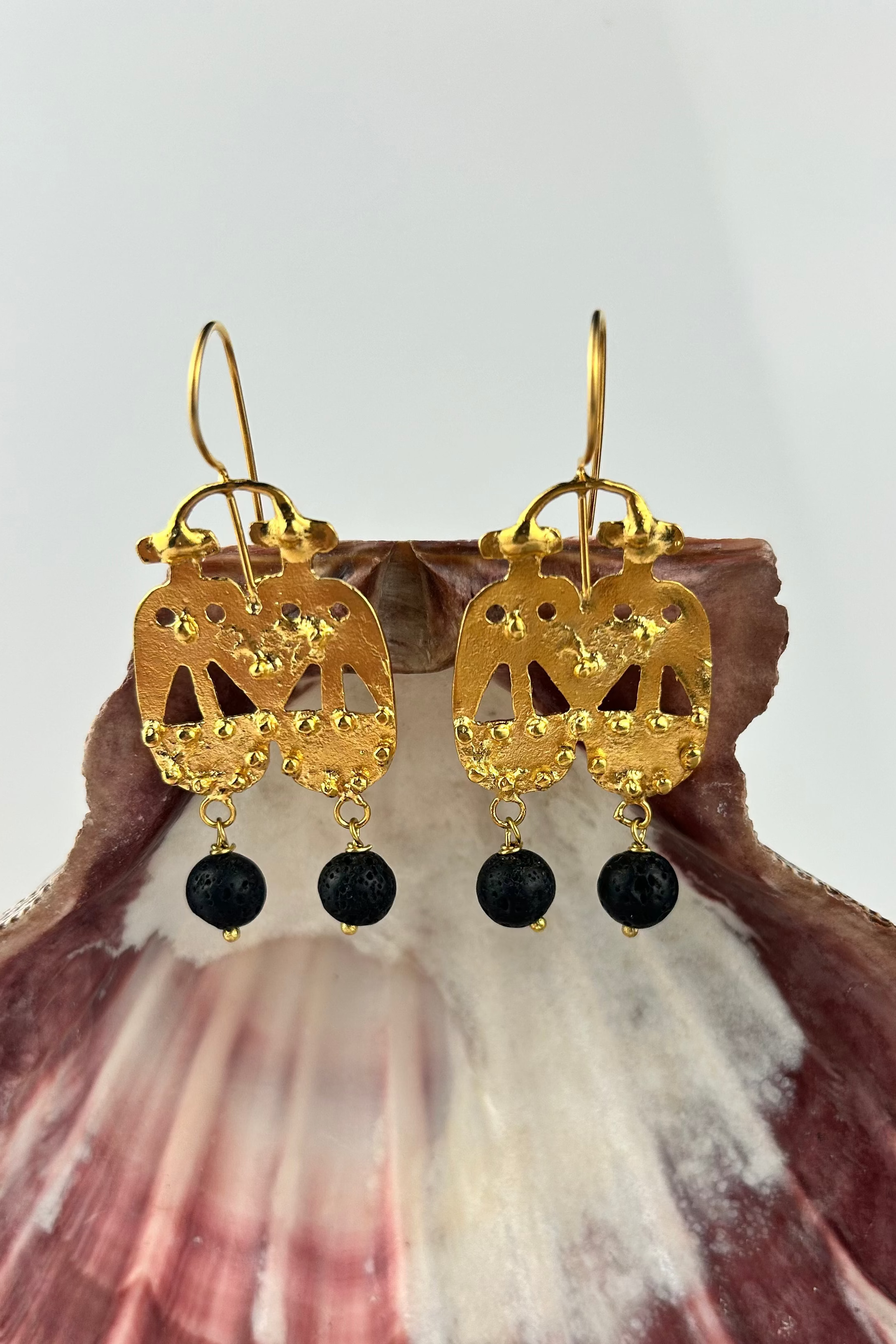 Pompei Volcanic Rock Earrings