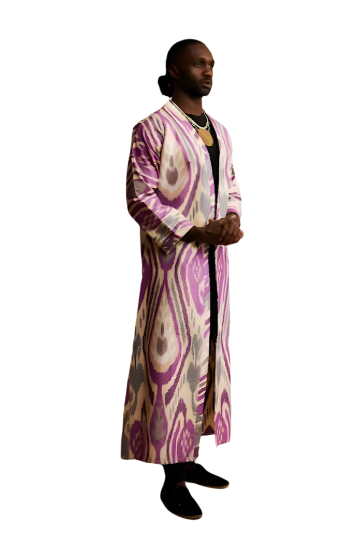 Ikat Robe Purple