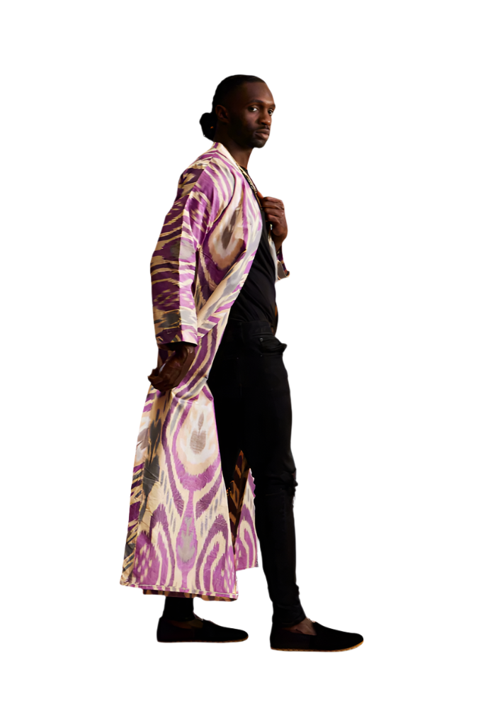 Ikat Robe Purple