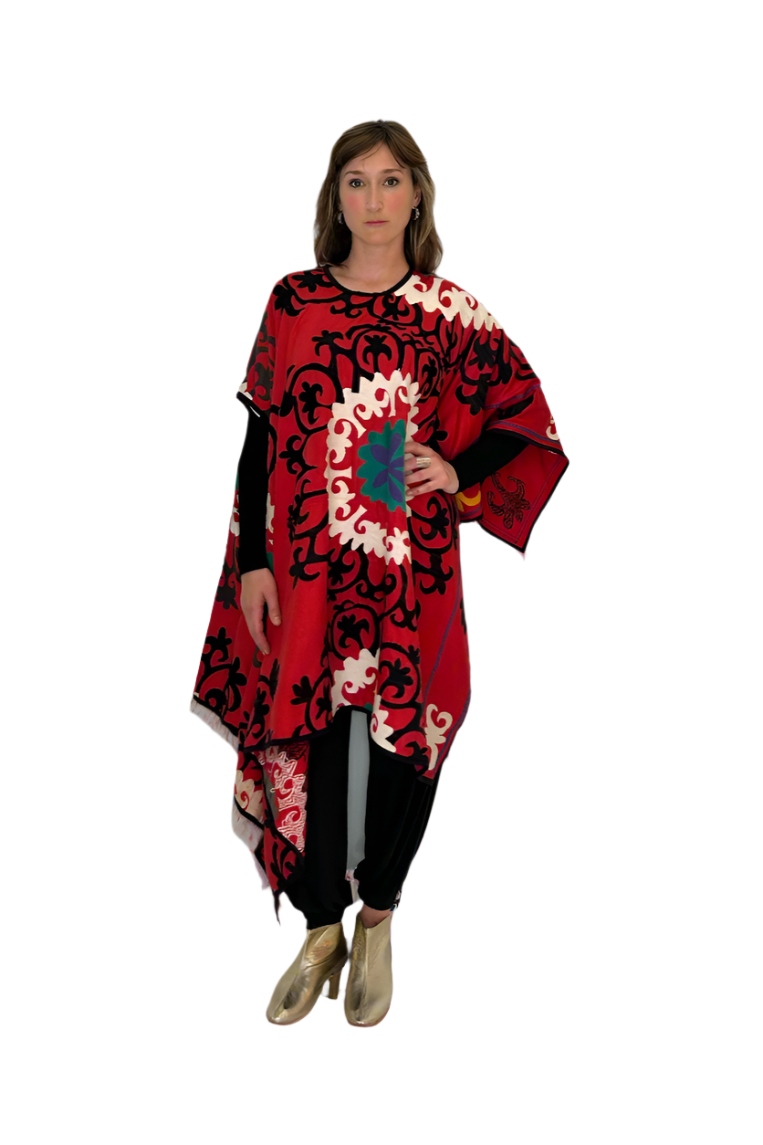 Hermes Vest & Poncho in Red