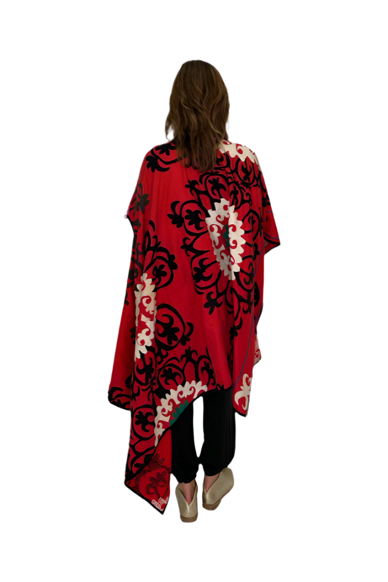 Hermes Vest & Poncho in Red