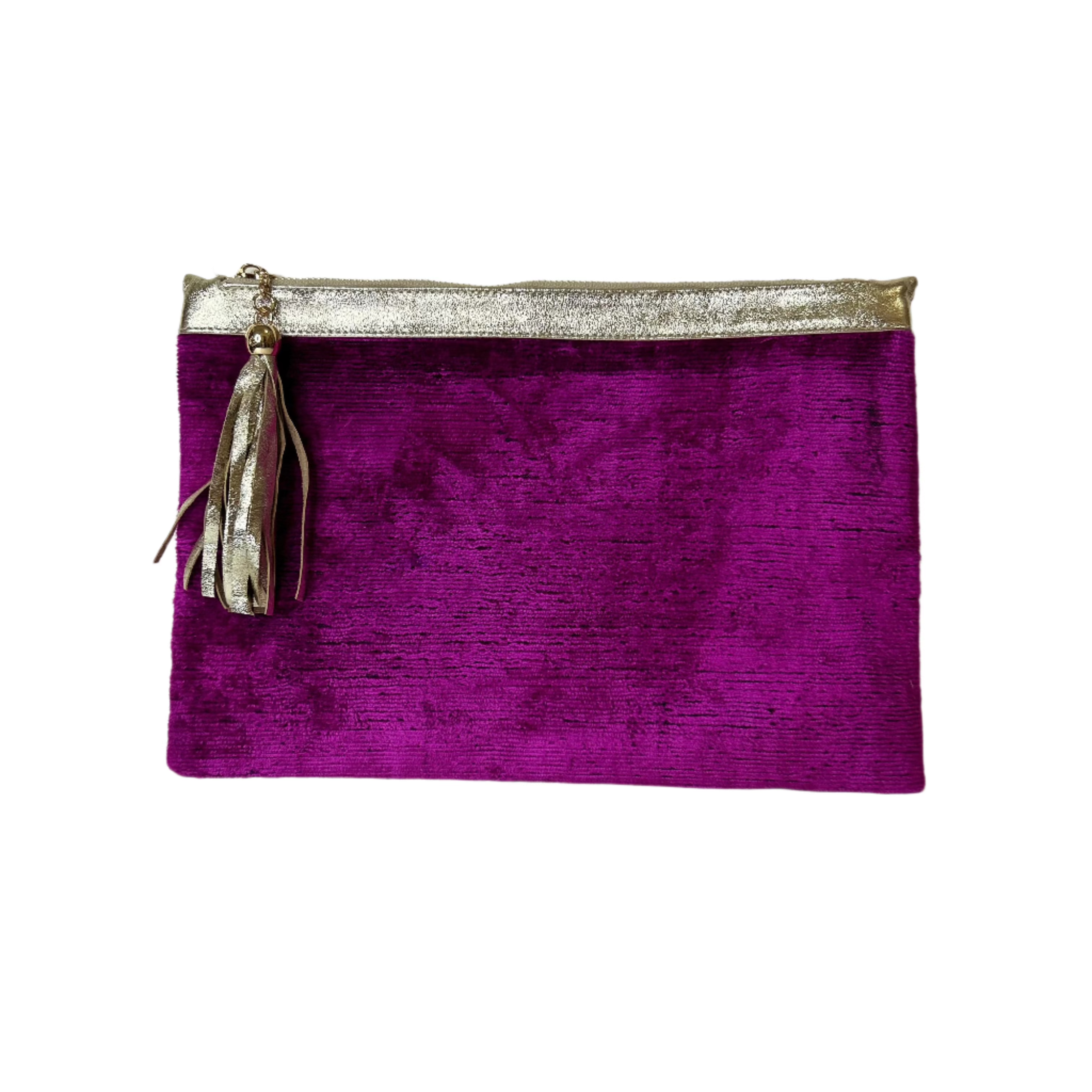 Velvet Fuchsia Clutch