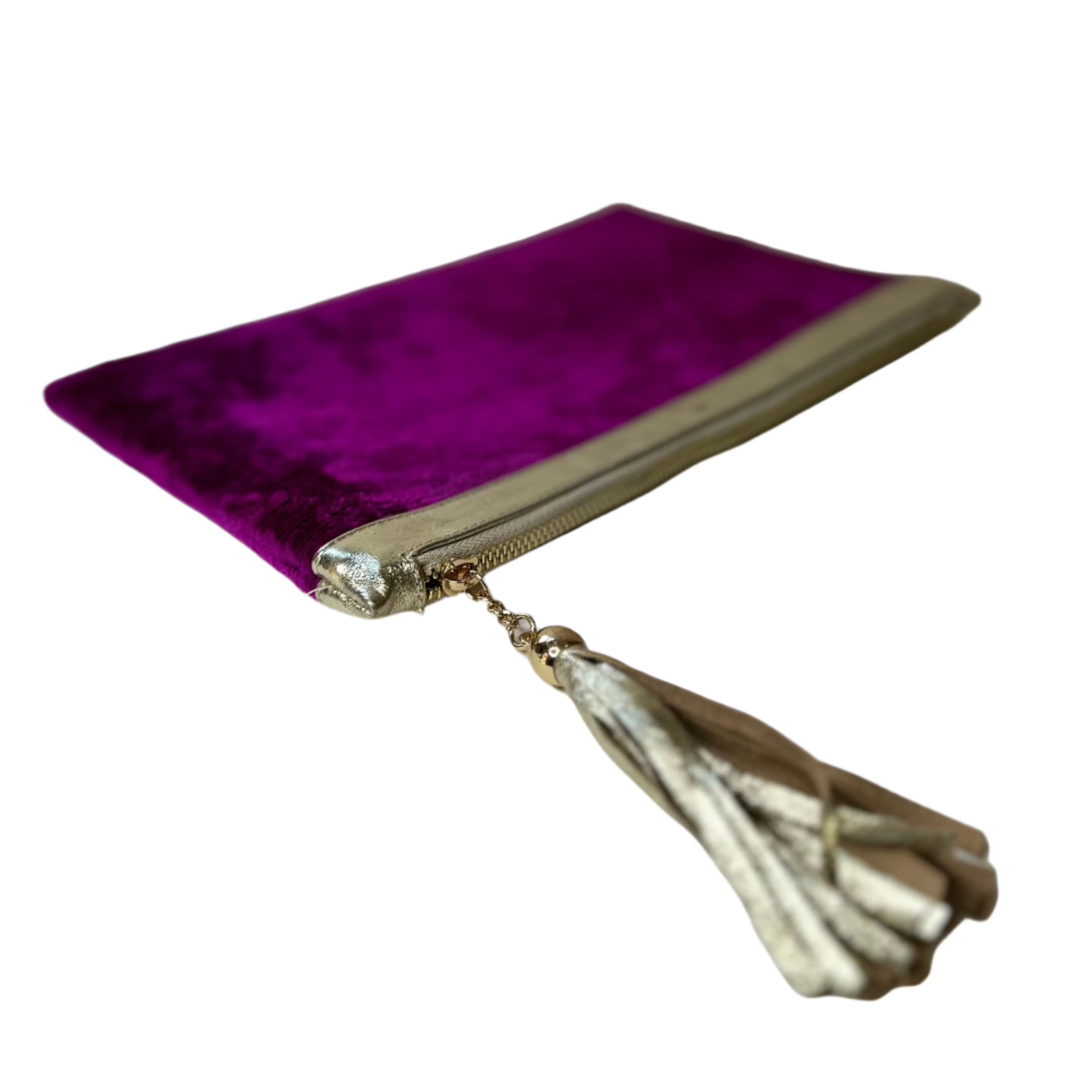 Velvet Fuchsia Clutch