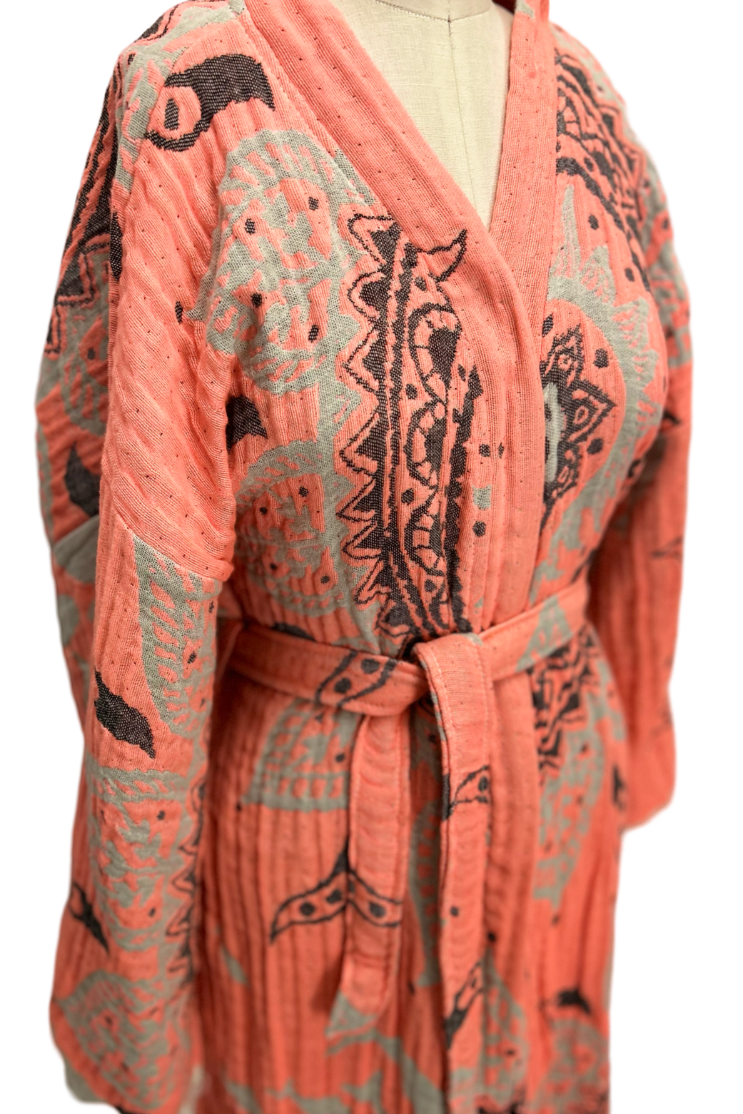 Sunburst Robe in Coral