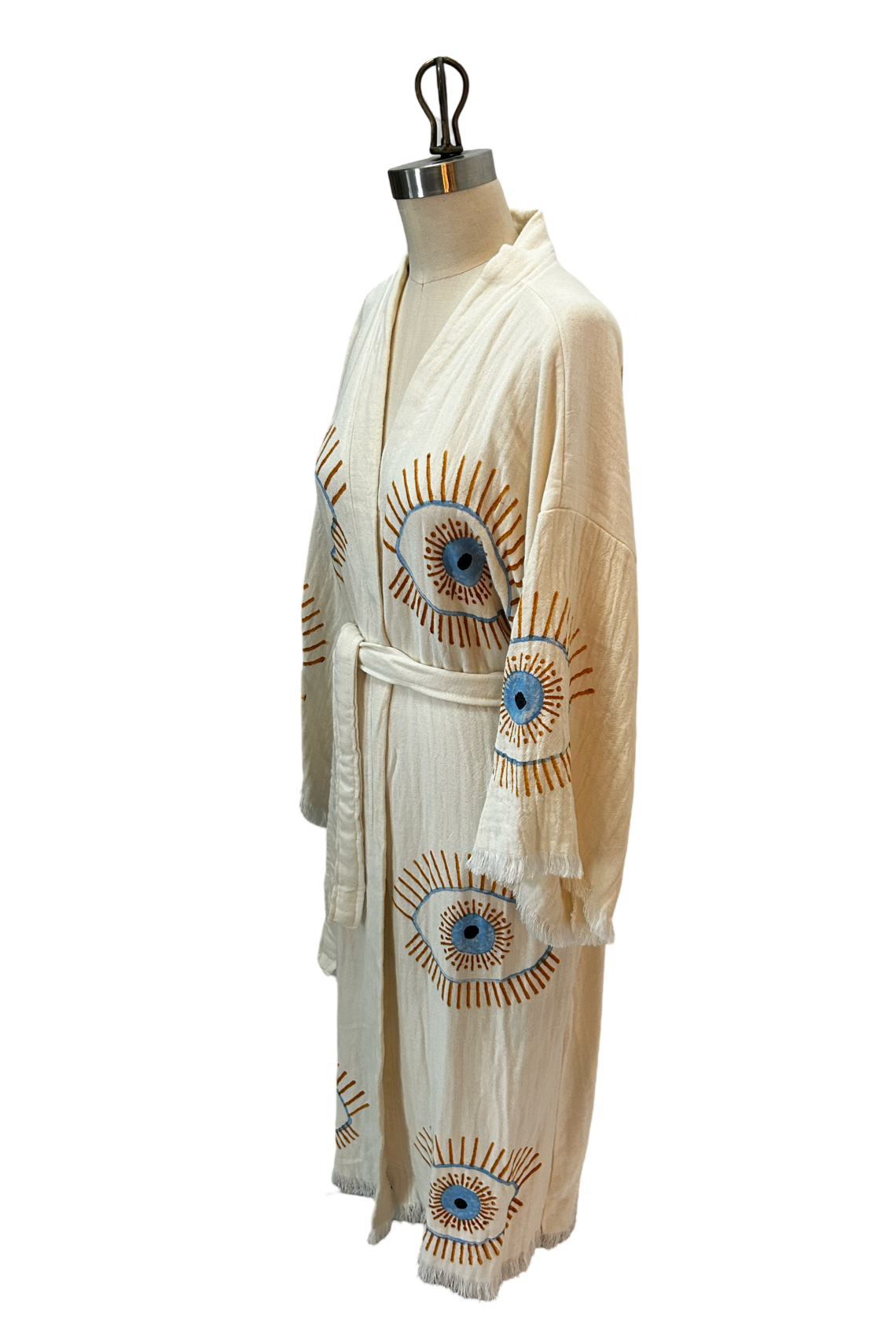 Evil Eye Robe in Cream